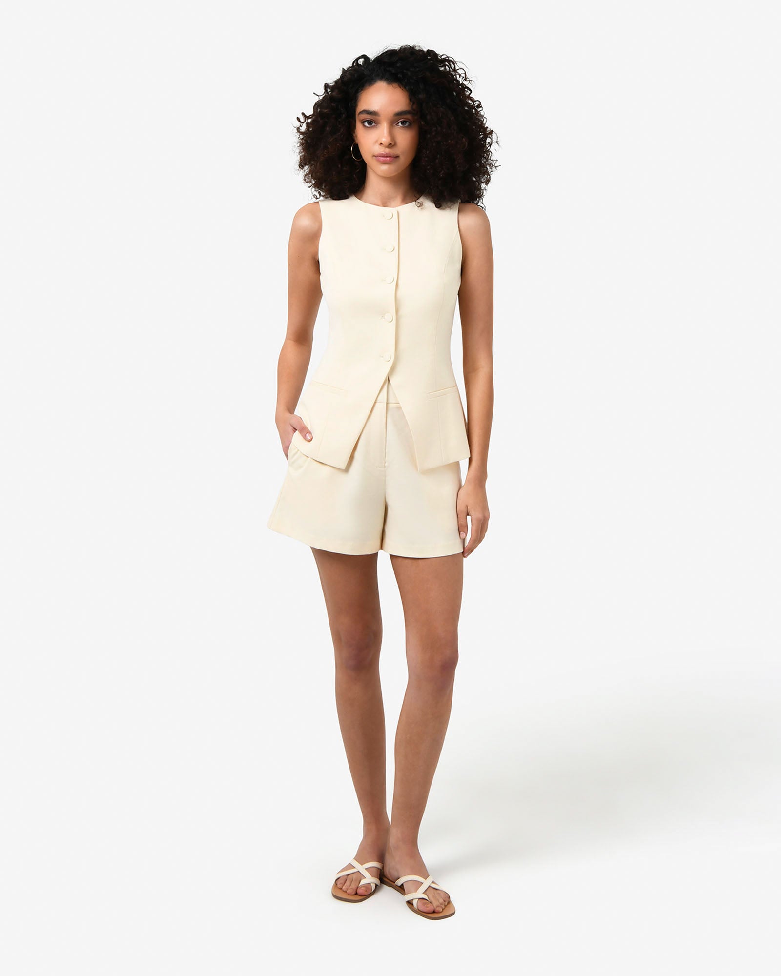 Rylan Longline Button Vest