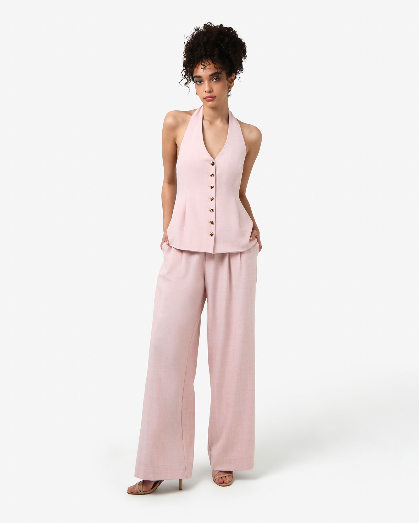 Lola Halter Neck Peplum Vest