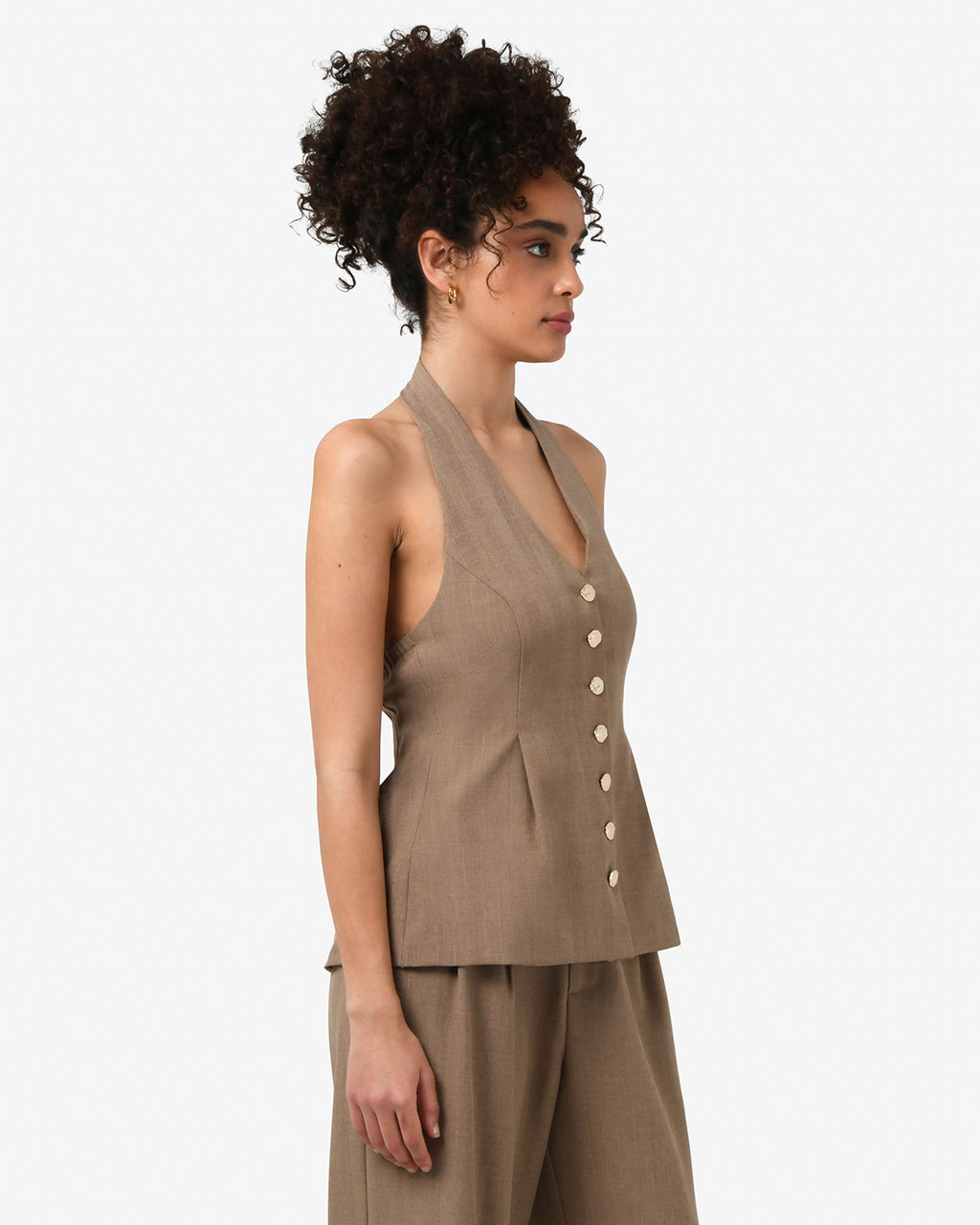 Lola Halter Neck Peplum Vest
