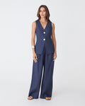 Ami V-Neck Linen Vest