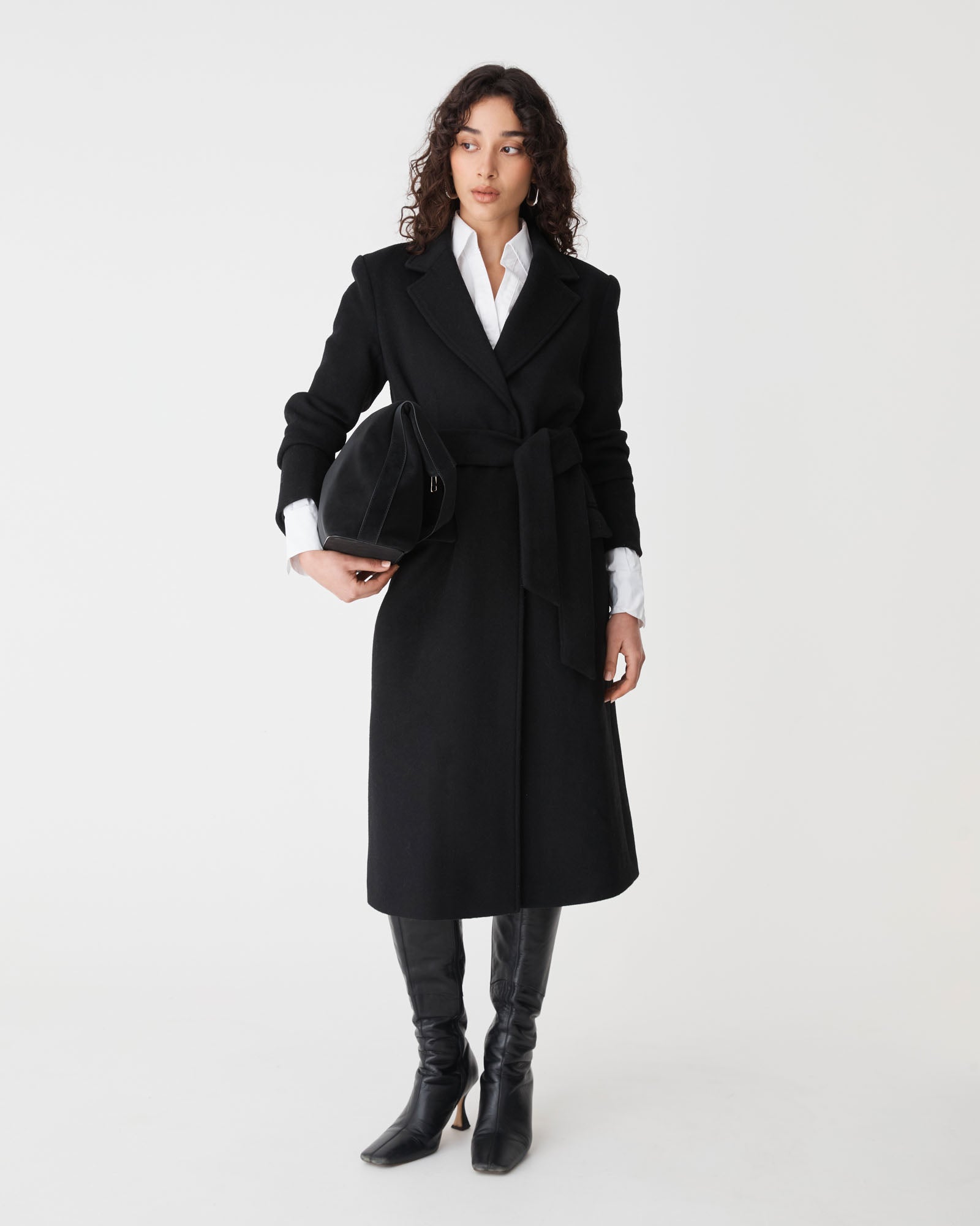 Orla Wool Blend Tie Waist Coat