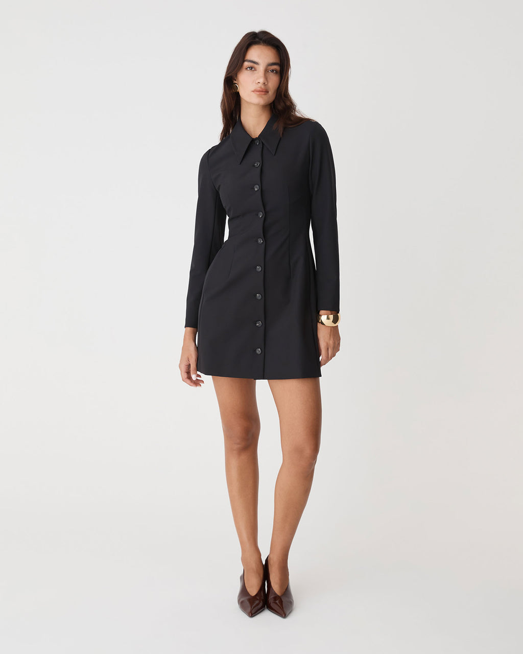 Thea Button Mini Dress