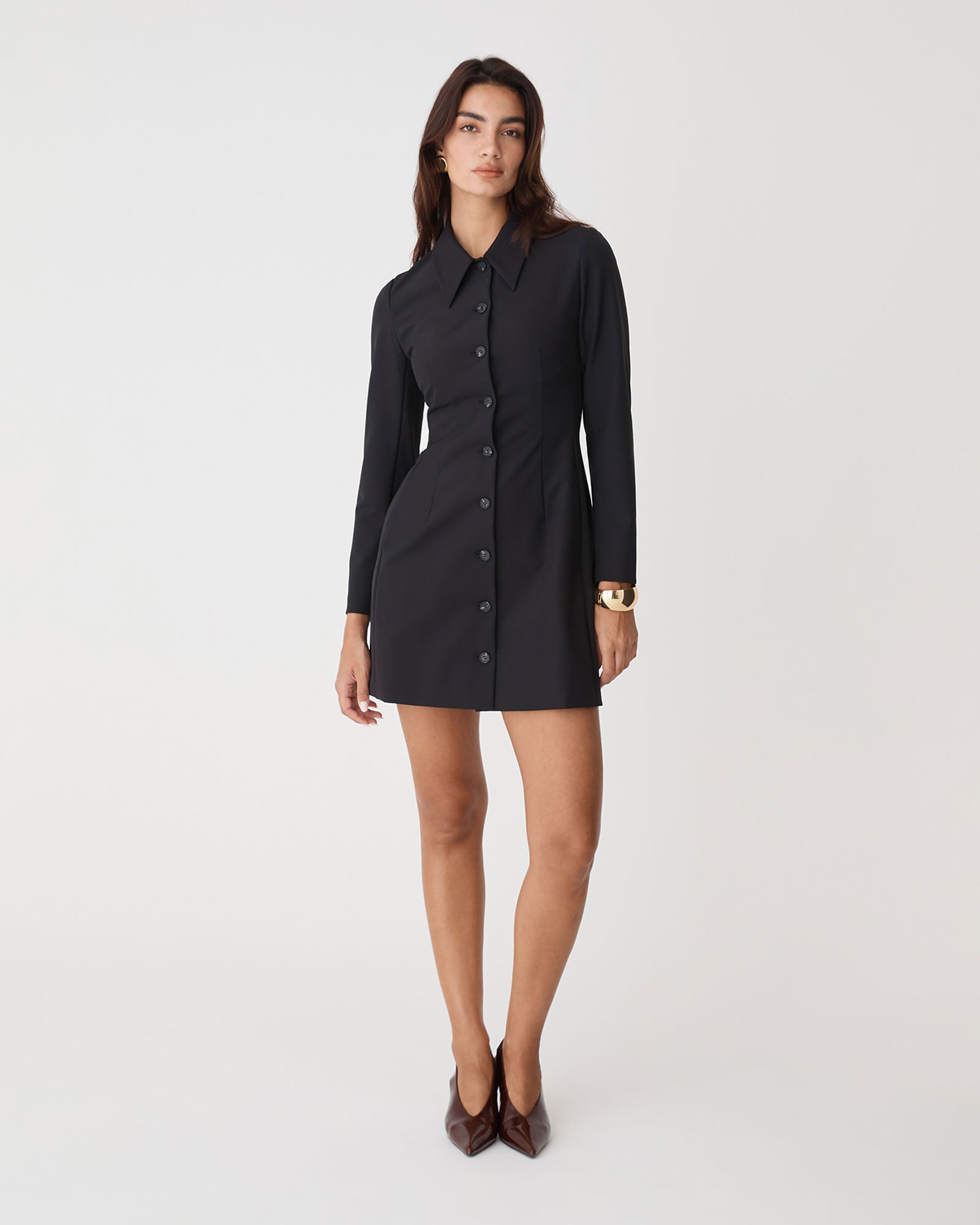 Thea Button Mini Dress