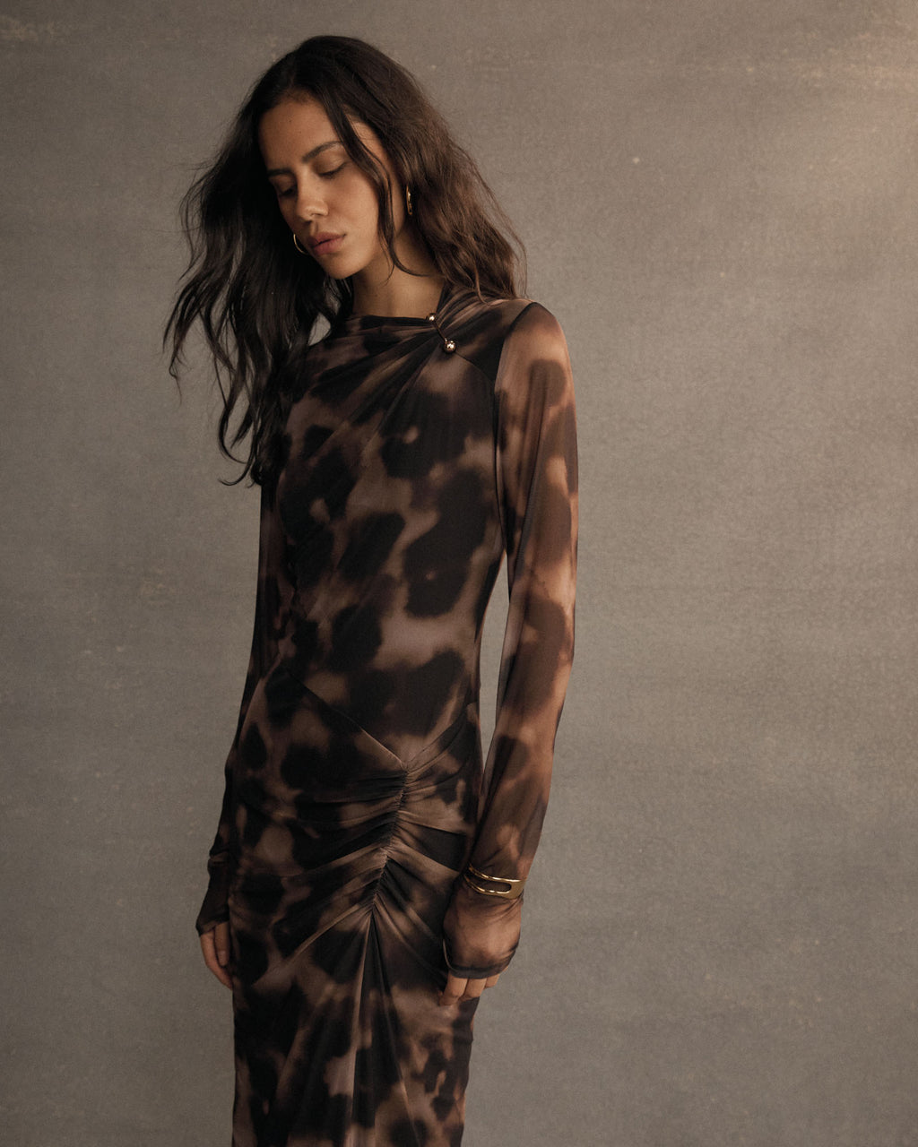 Savanna Printed Mesh Dress