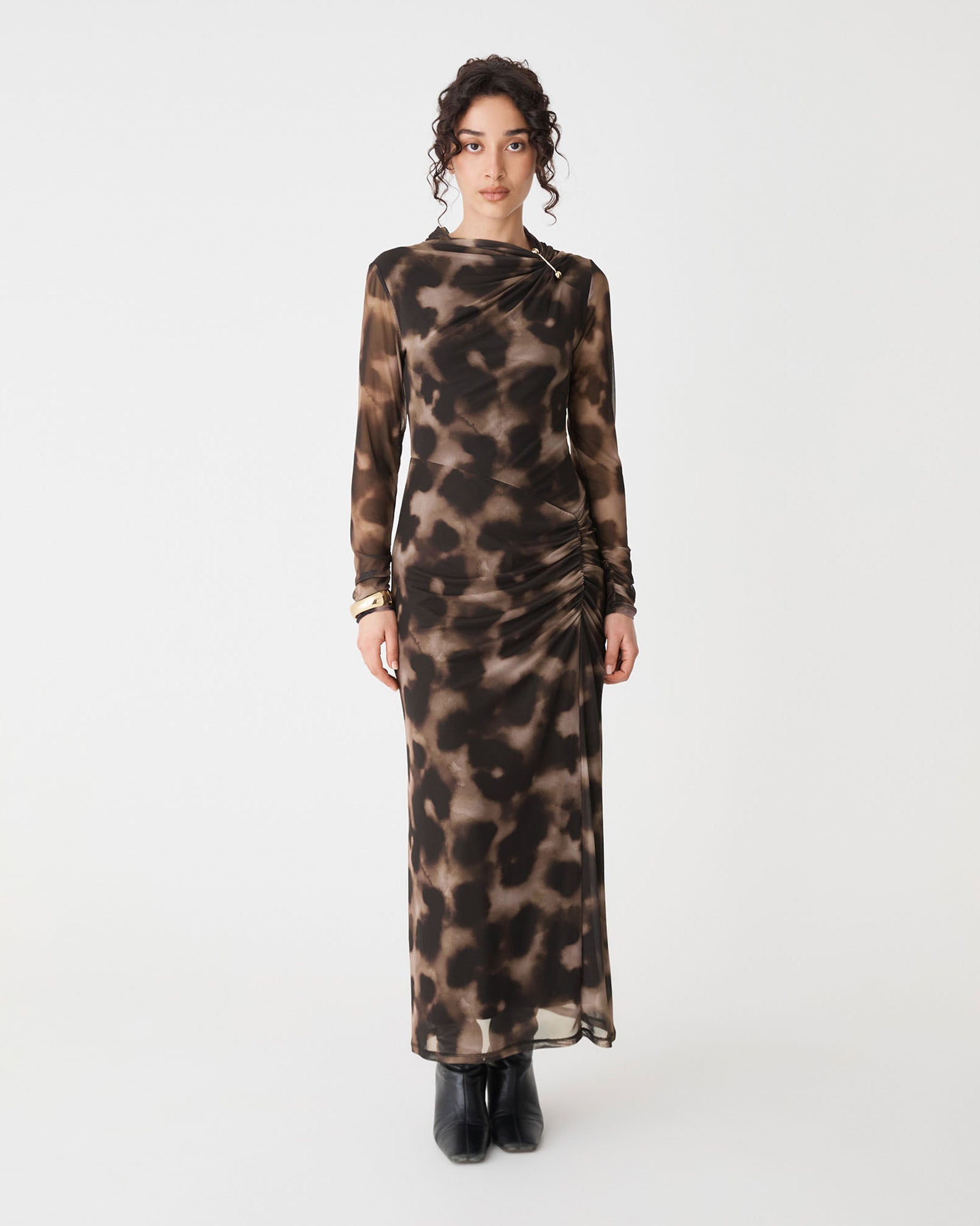 Savanna Printed Mesh Dress