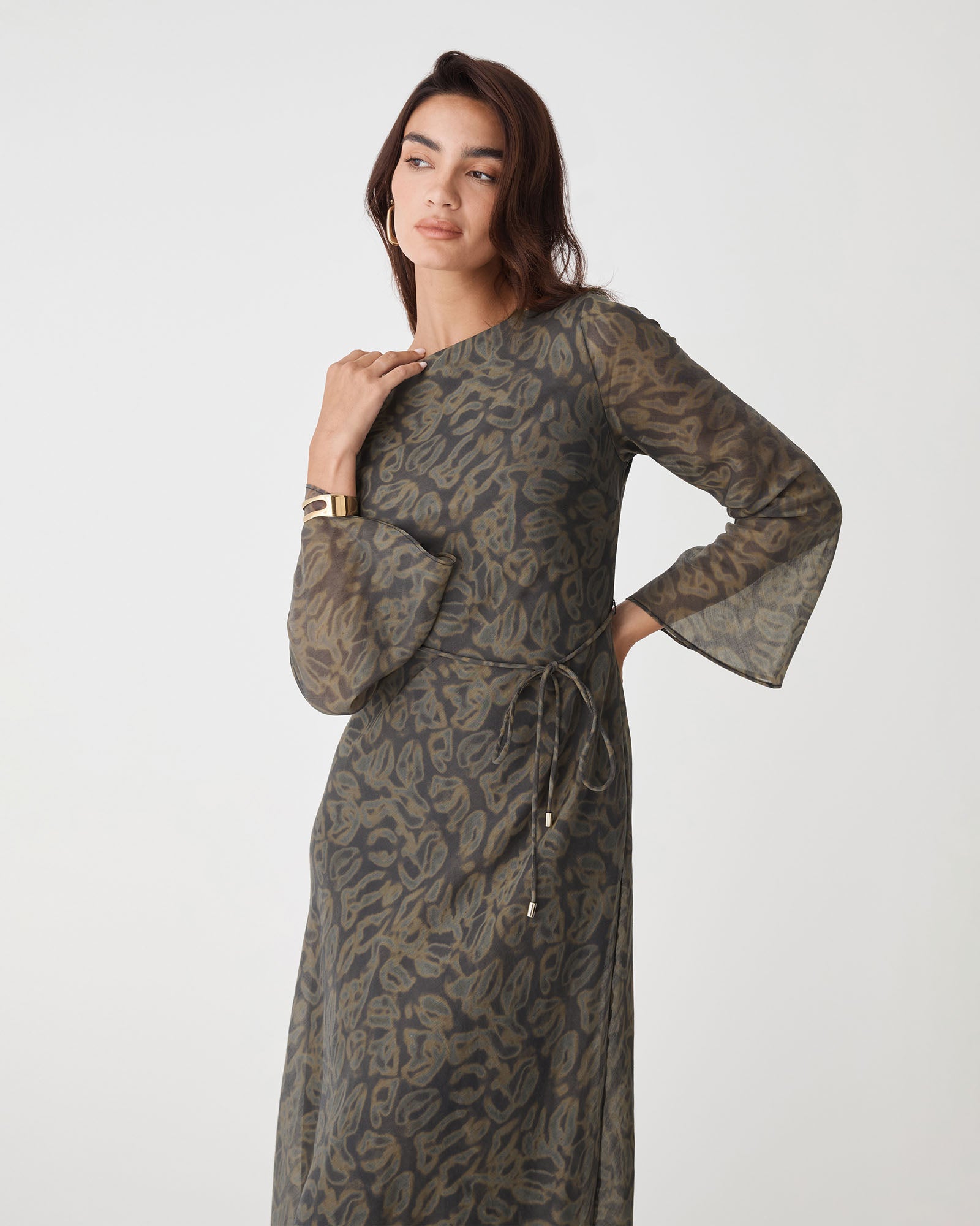 Imogen Bias Tie Waist Dress