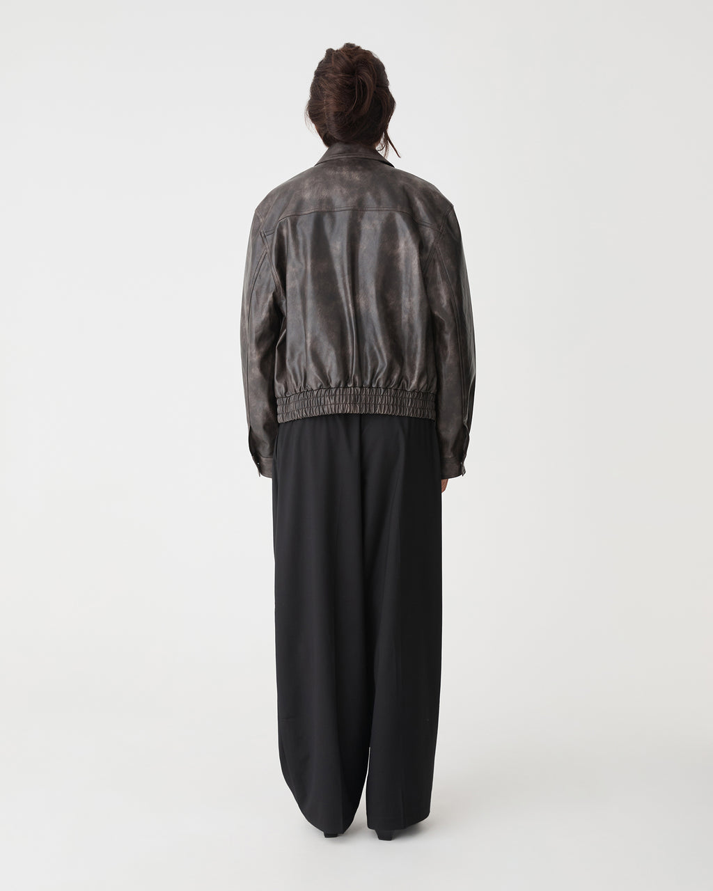 Ada Faux Leather Bomber Jacket