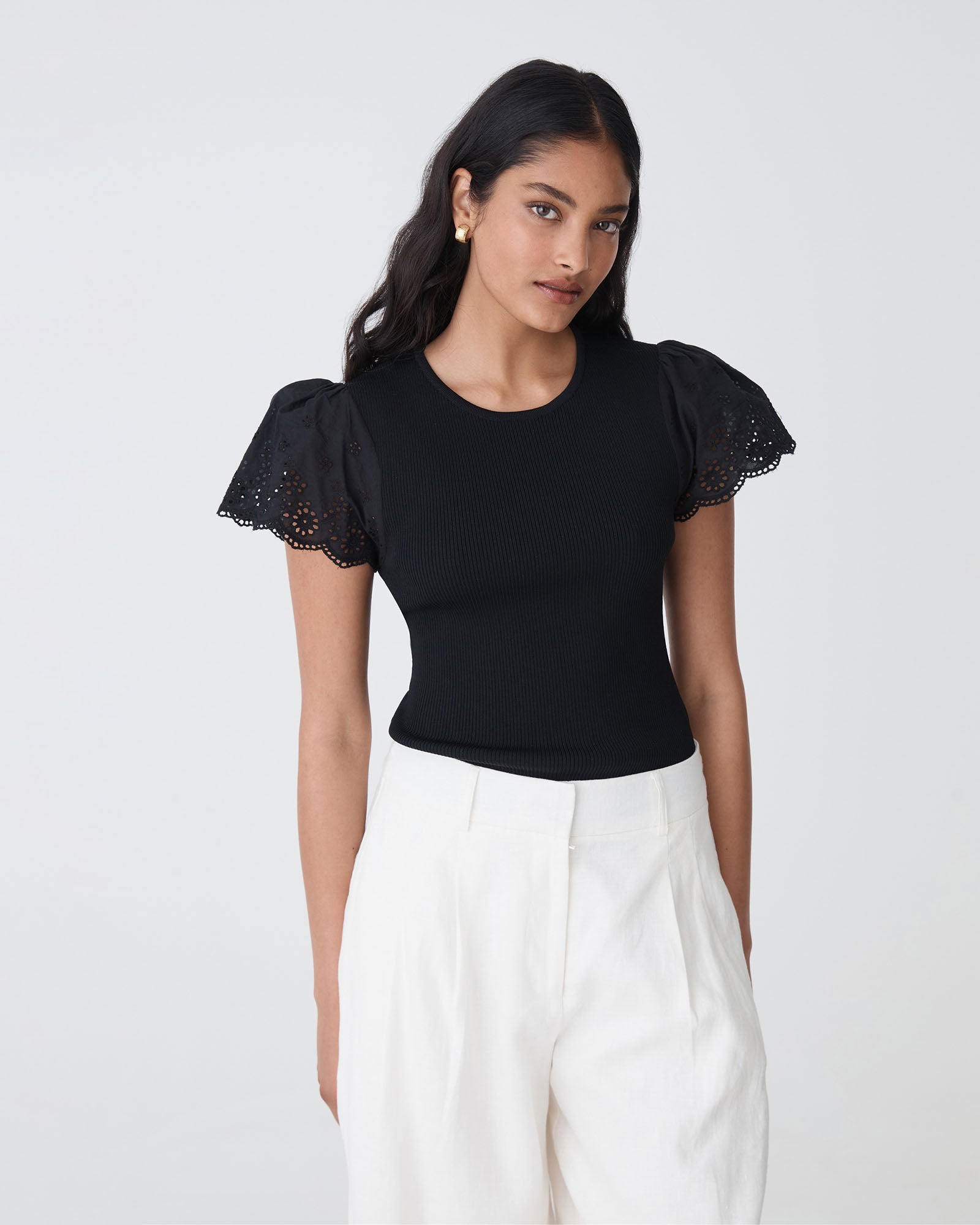 Sasha Embroidery Knit Top