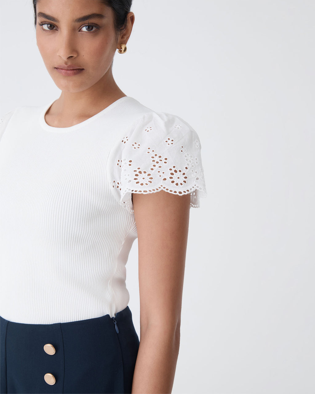 Sasha Embroidery Knit Top