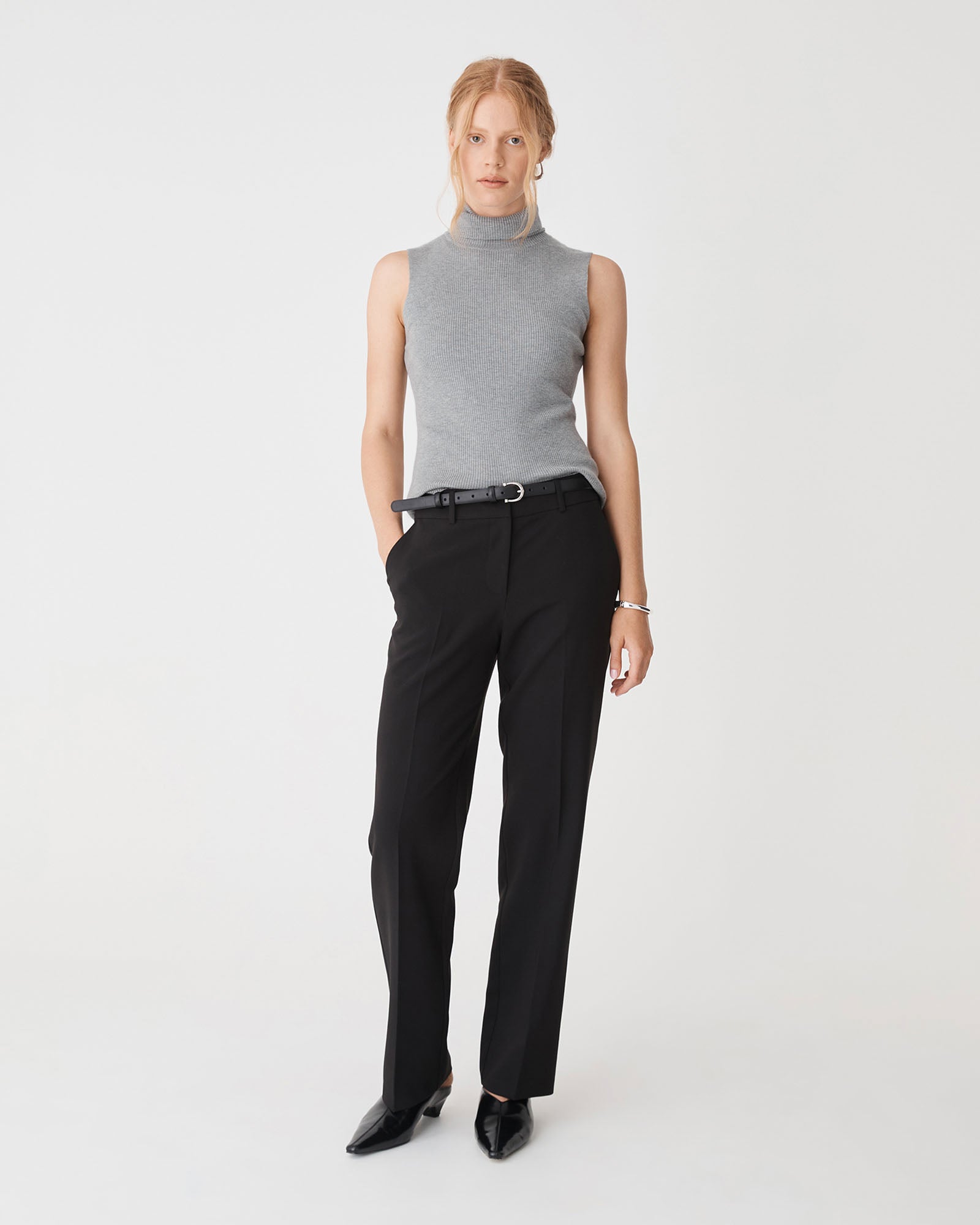 Suzie Turtleneck Rib Knit Top