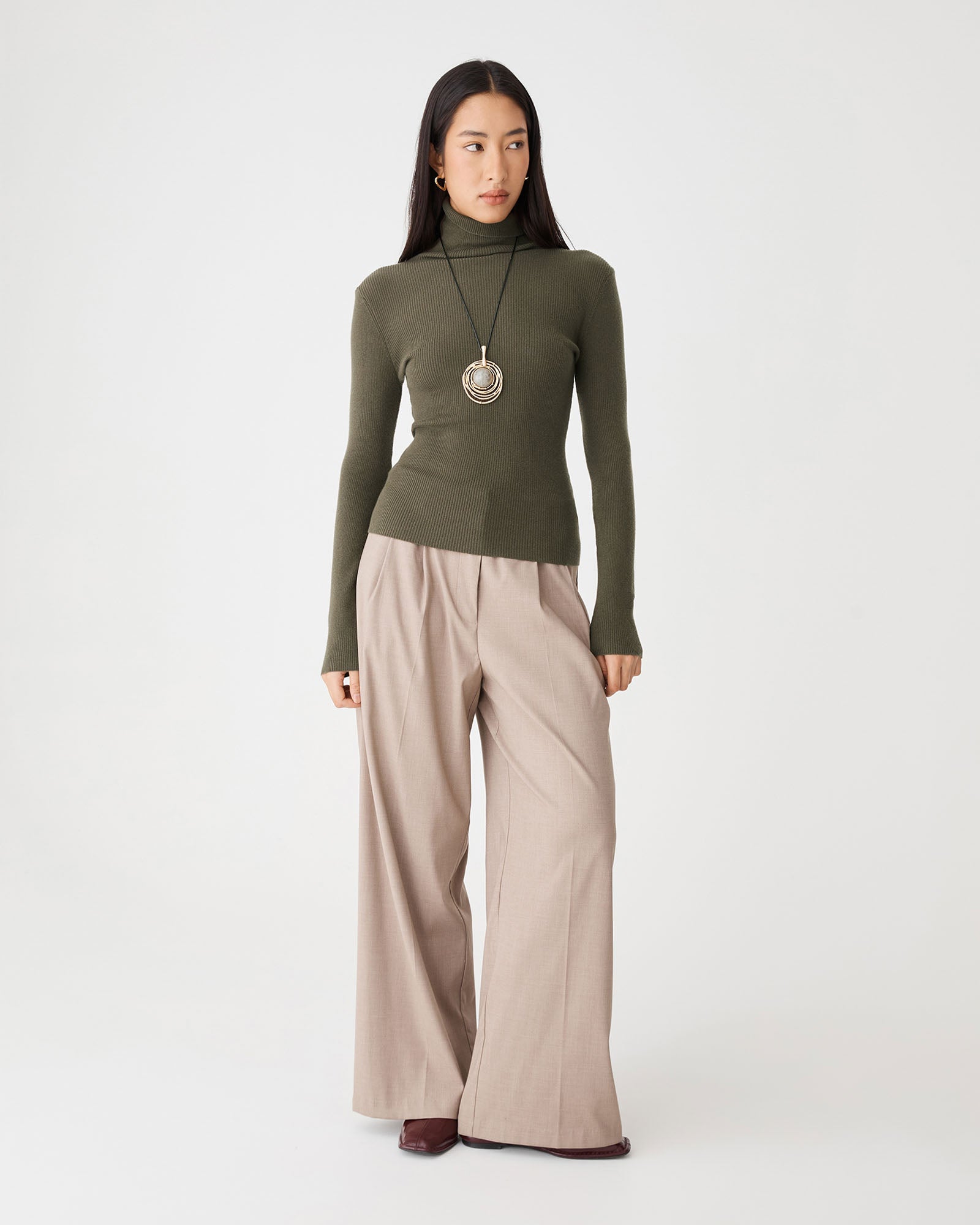 Ginny Ribbed Turtleneck Knit
