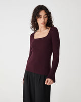 Zahlia Square Neck Rib Knit