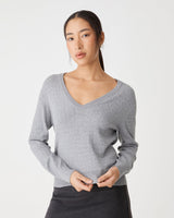 Carla V-Neck Cable Knit