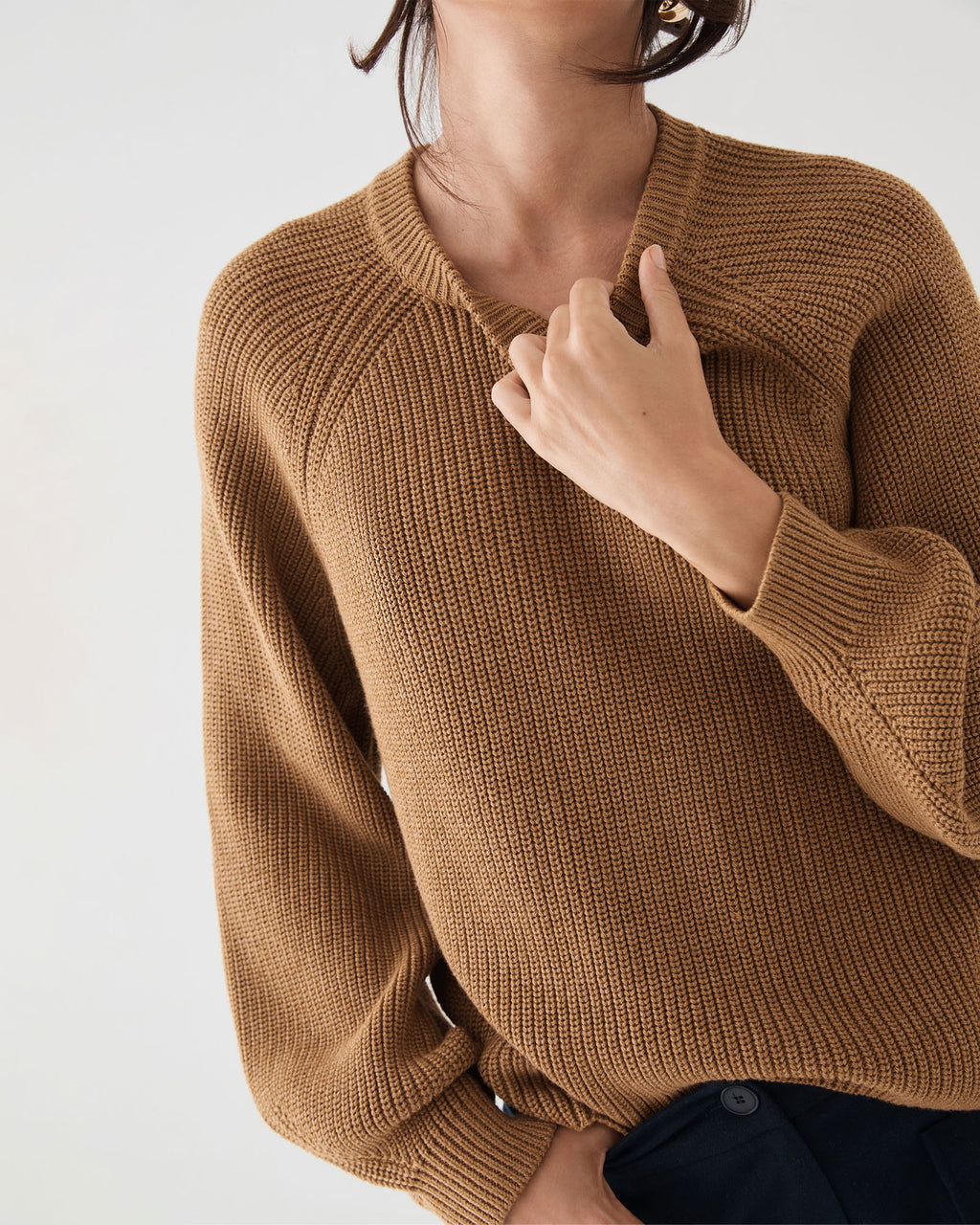 Meg Crew Neck Rib Knit Jumper