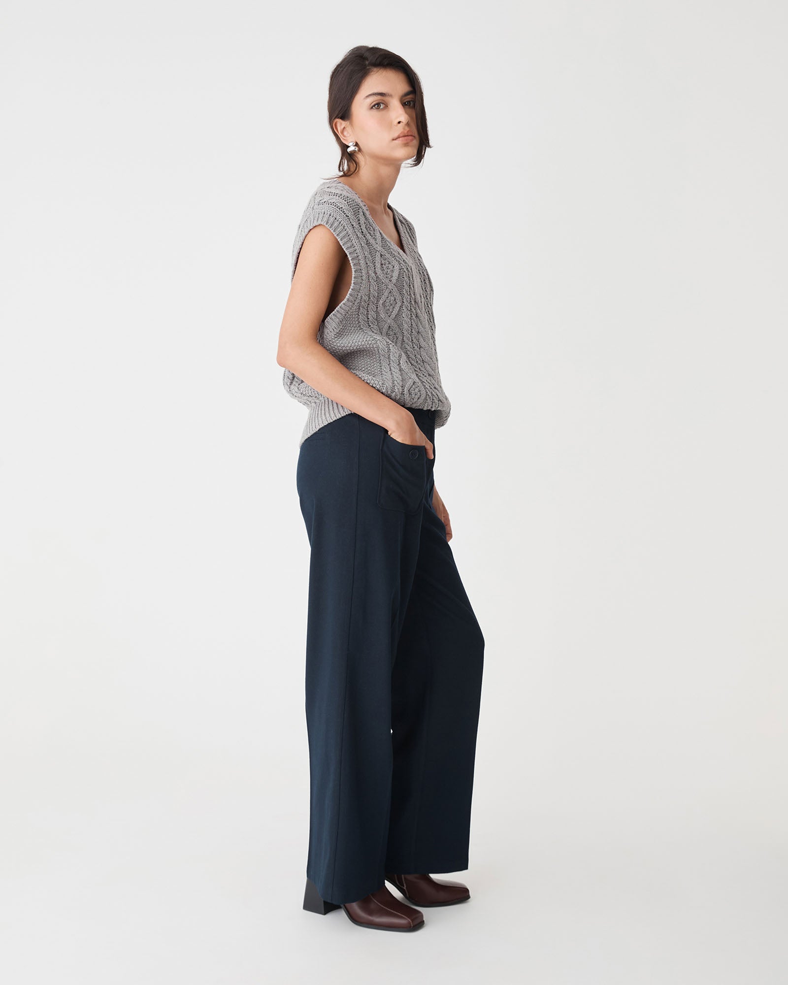 Poppy Sleeveless Cable Knit
