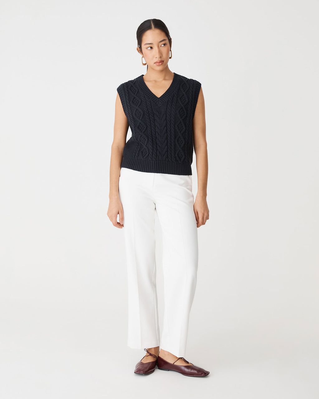 Poppy Sleeveless Cable Knit