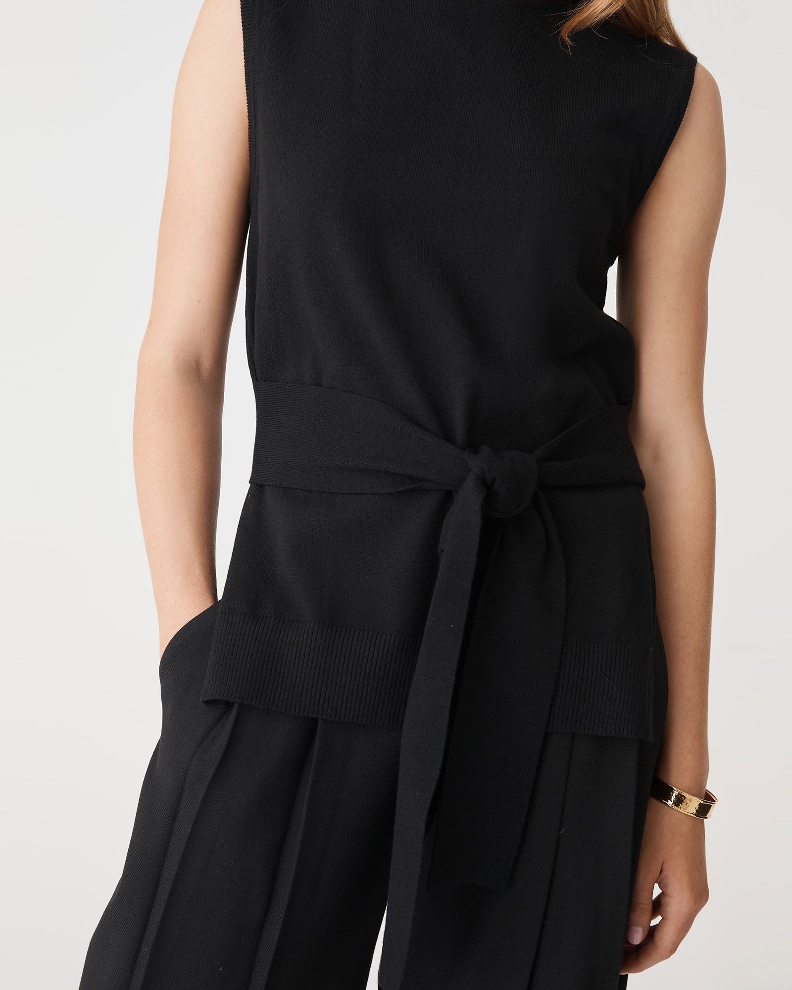 Nora Sleeveless Tie Waist Knit