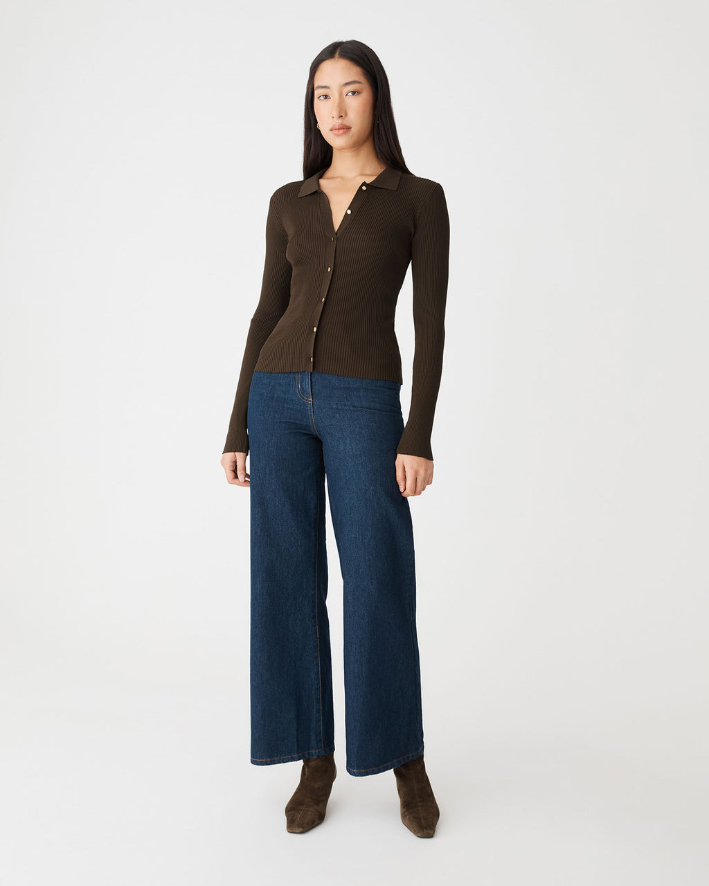 Bristol Collared Rib Cardigan