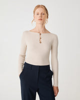 Logan Button Keyhole Rib Knit