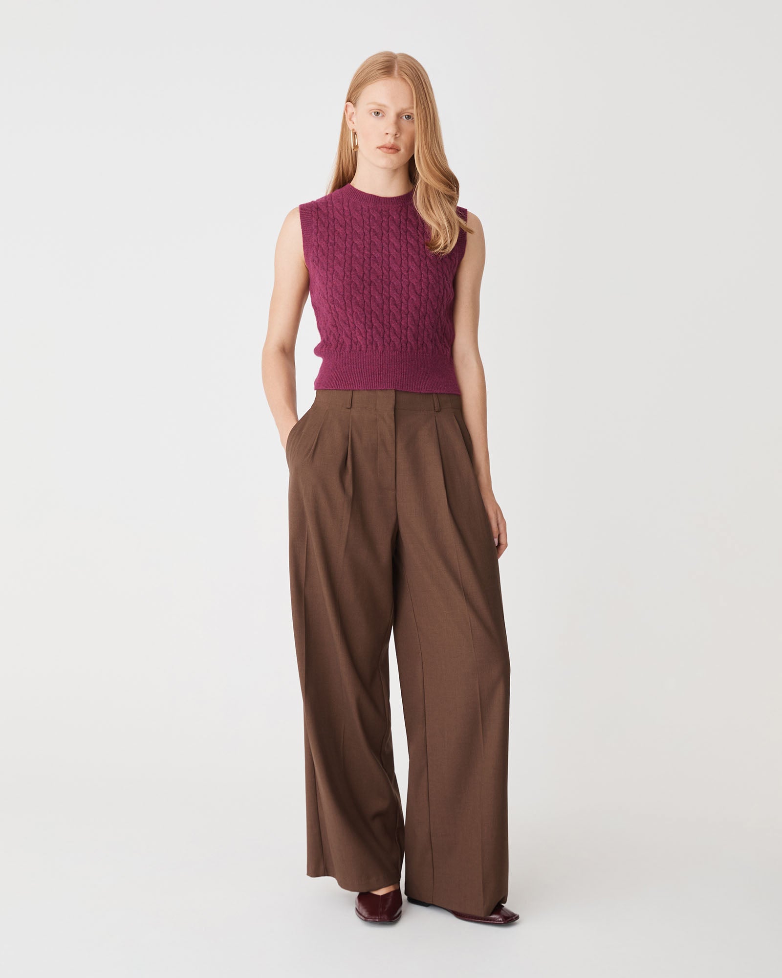 Frankie Sleeveless Cable Knit