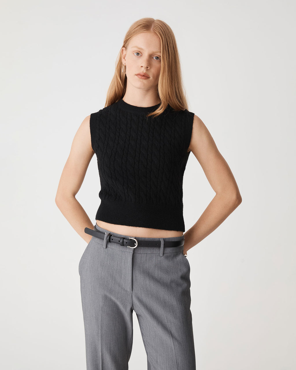 Frankie Sleeveless Cable Knit