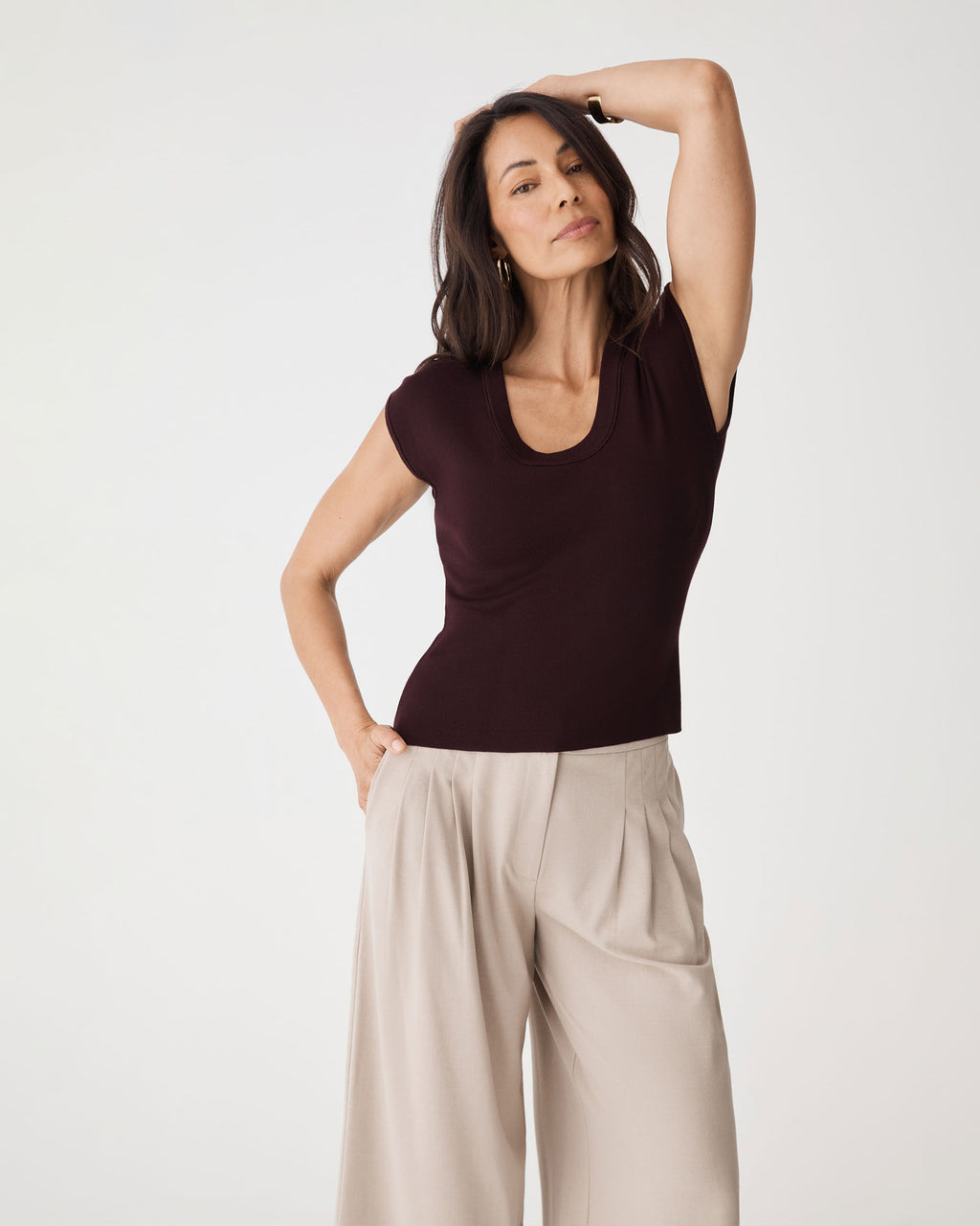 Laura Tencel Scoop Neck Knit