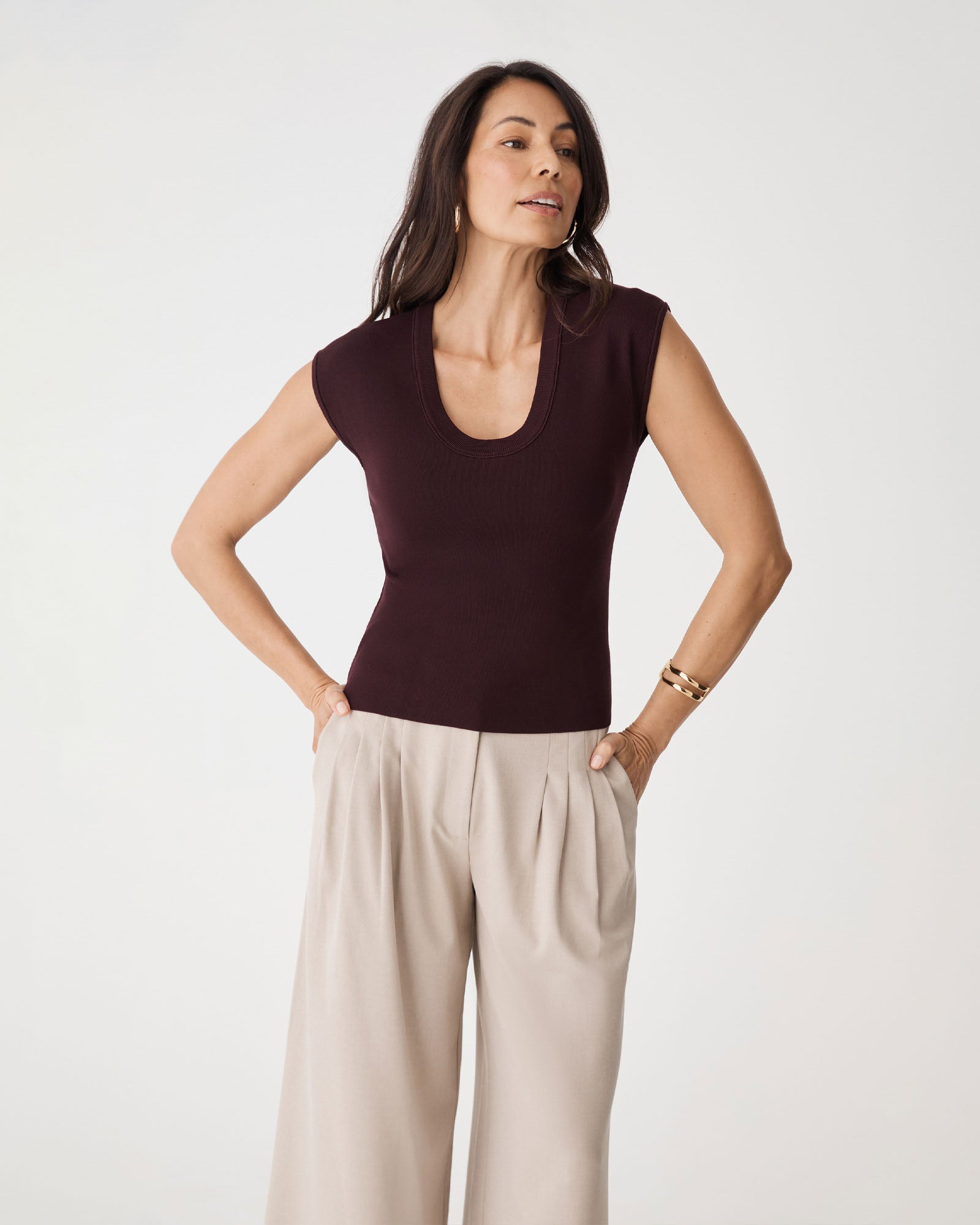 Laura Tencel Scoop Neck Knit