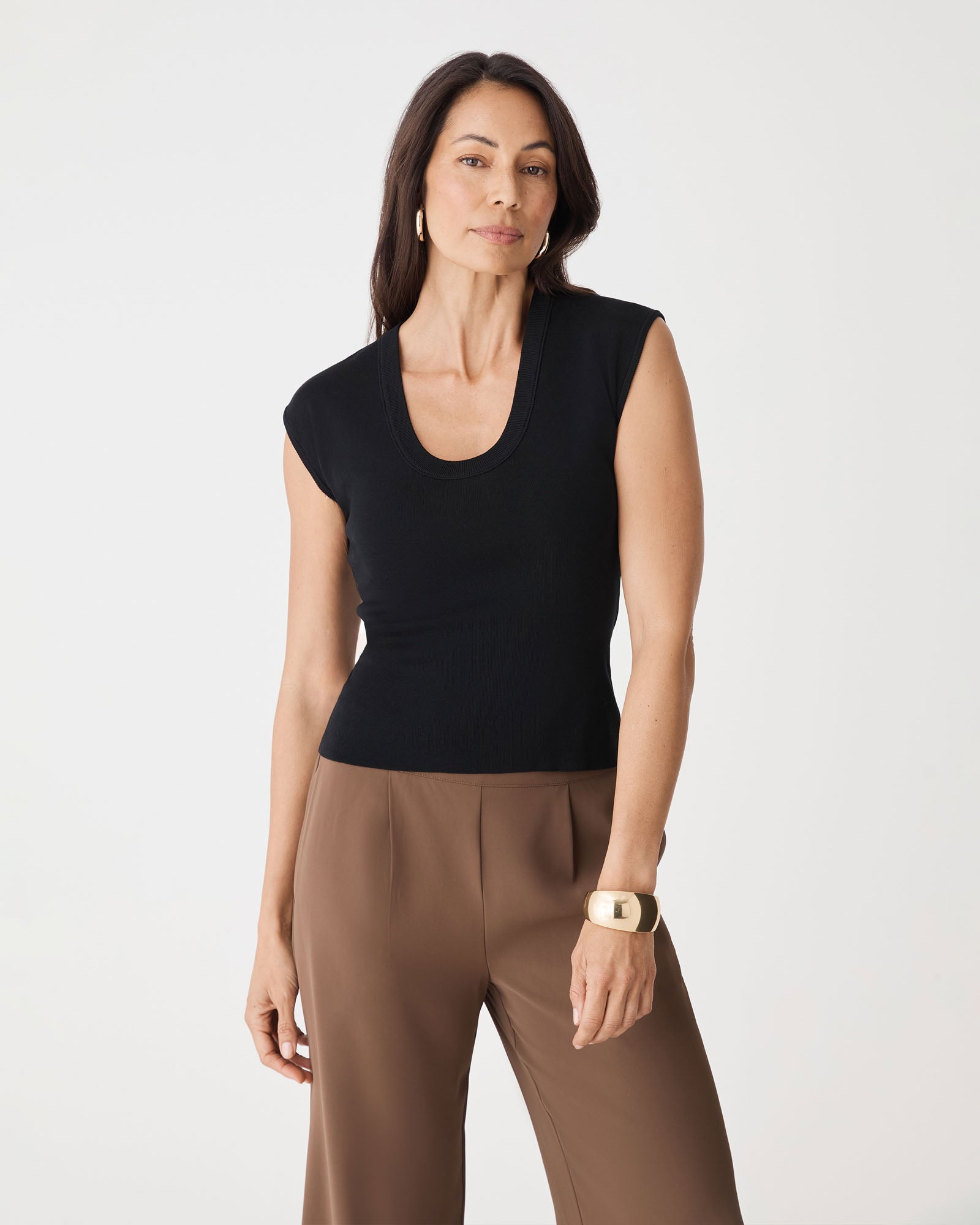 Laura Tencel Scoop Neck Knit