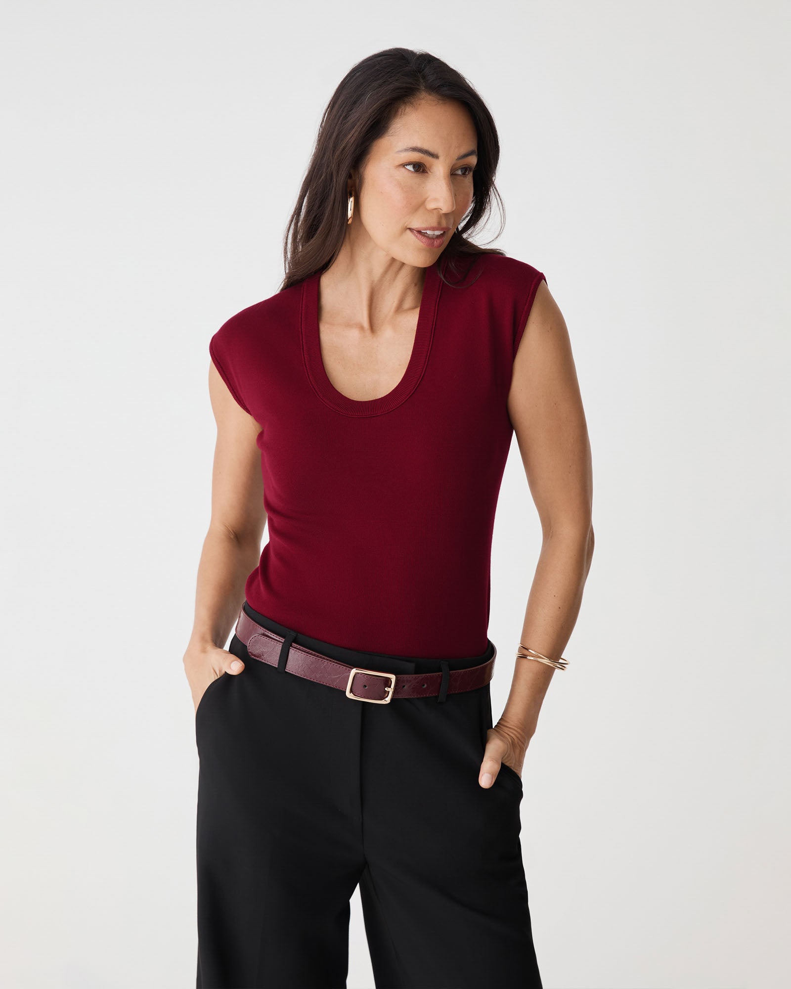 Laura Tencel Scoop Neck Knit