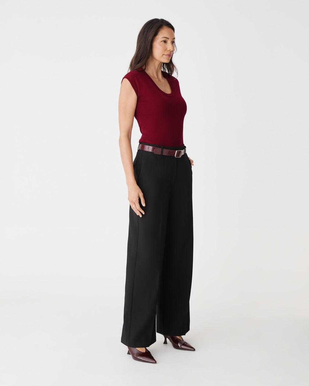 Laura Tencel Scoop Neck Knit