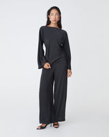 Asma Satin Wide Leg Pants
