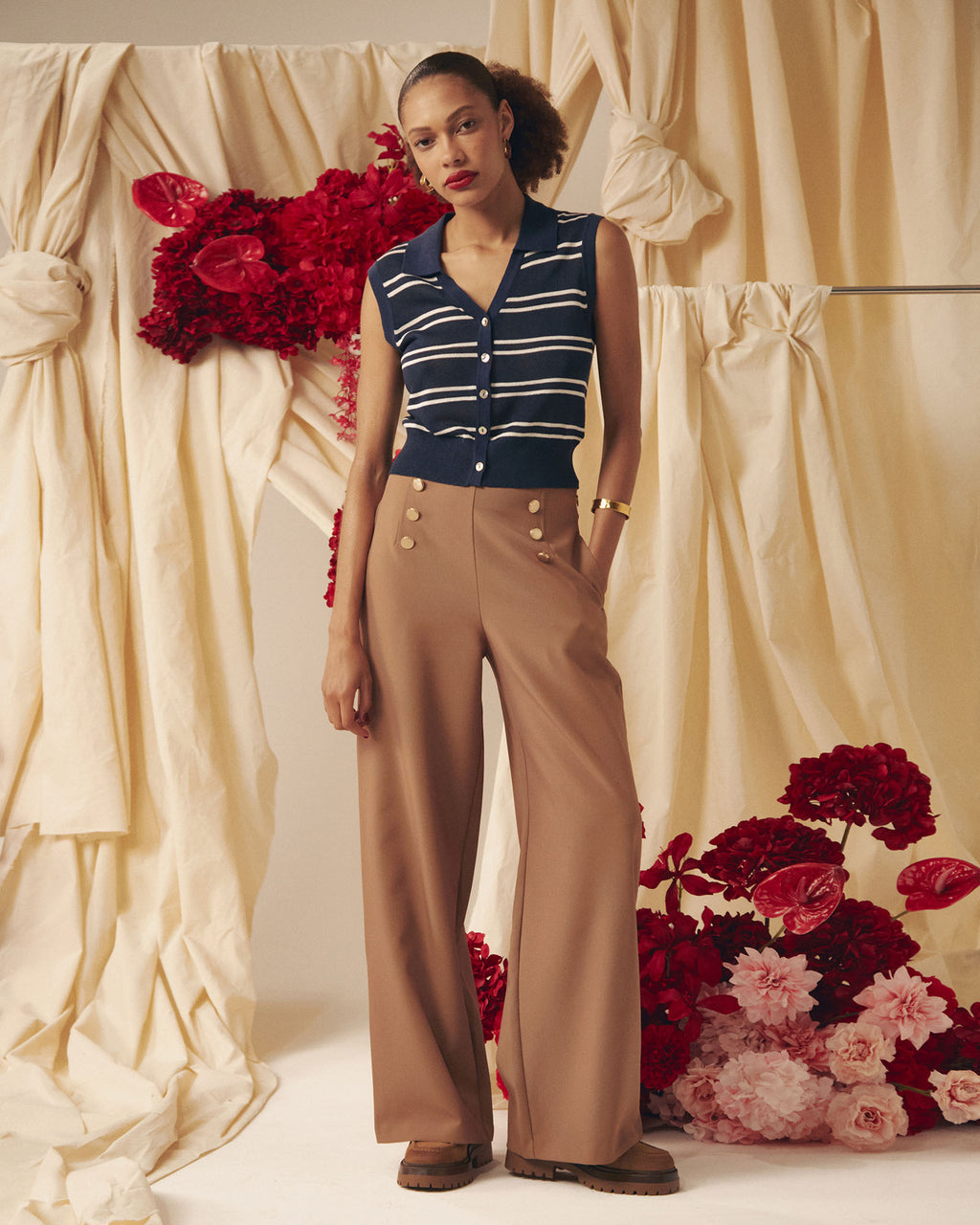 Evie Wide Leg Sailor Pants