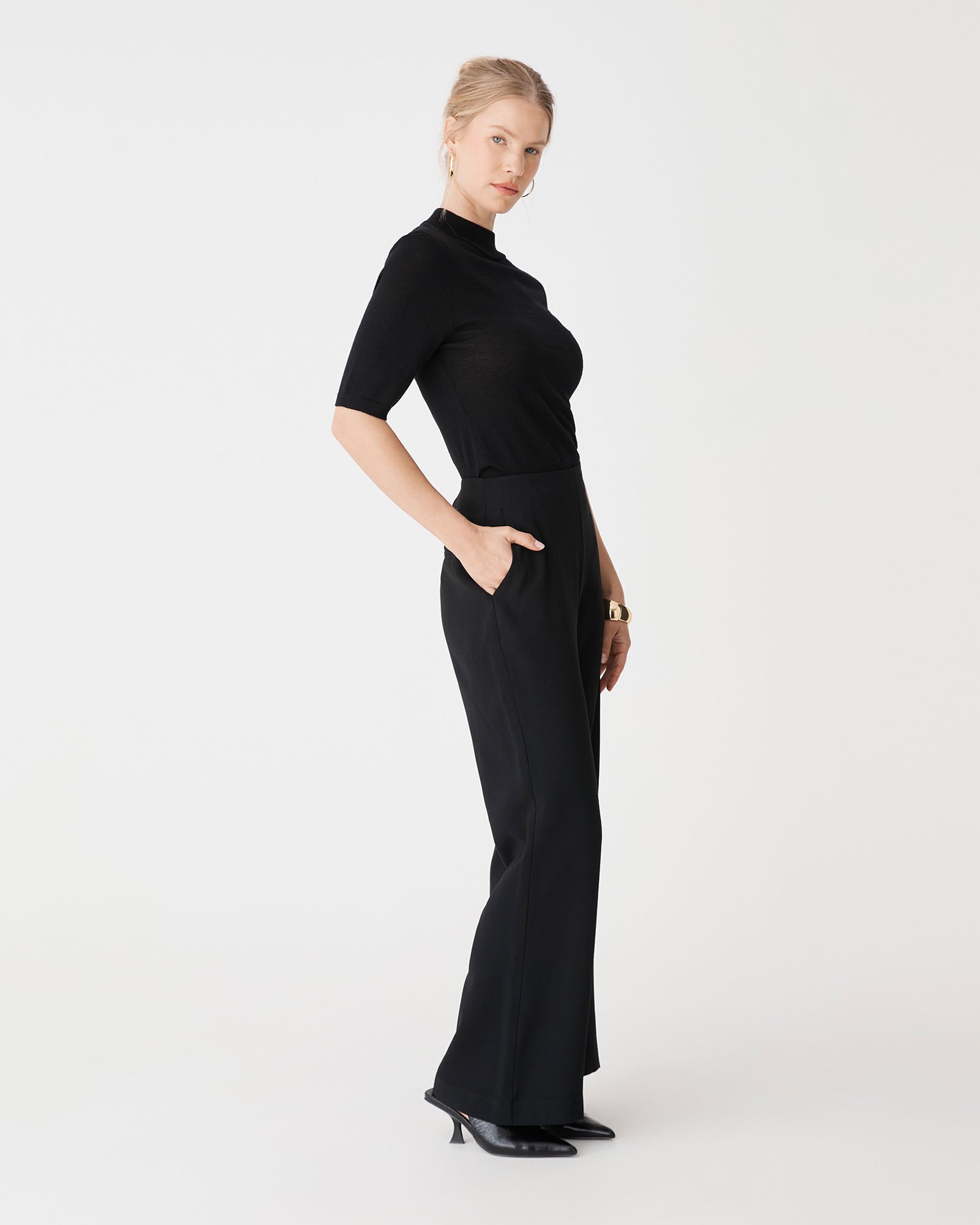 Kaitlyn Crepe Bootleg Pants