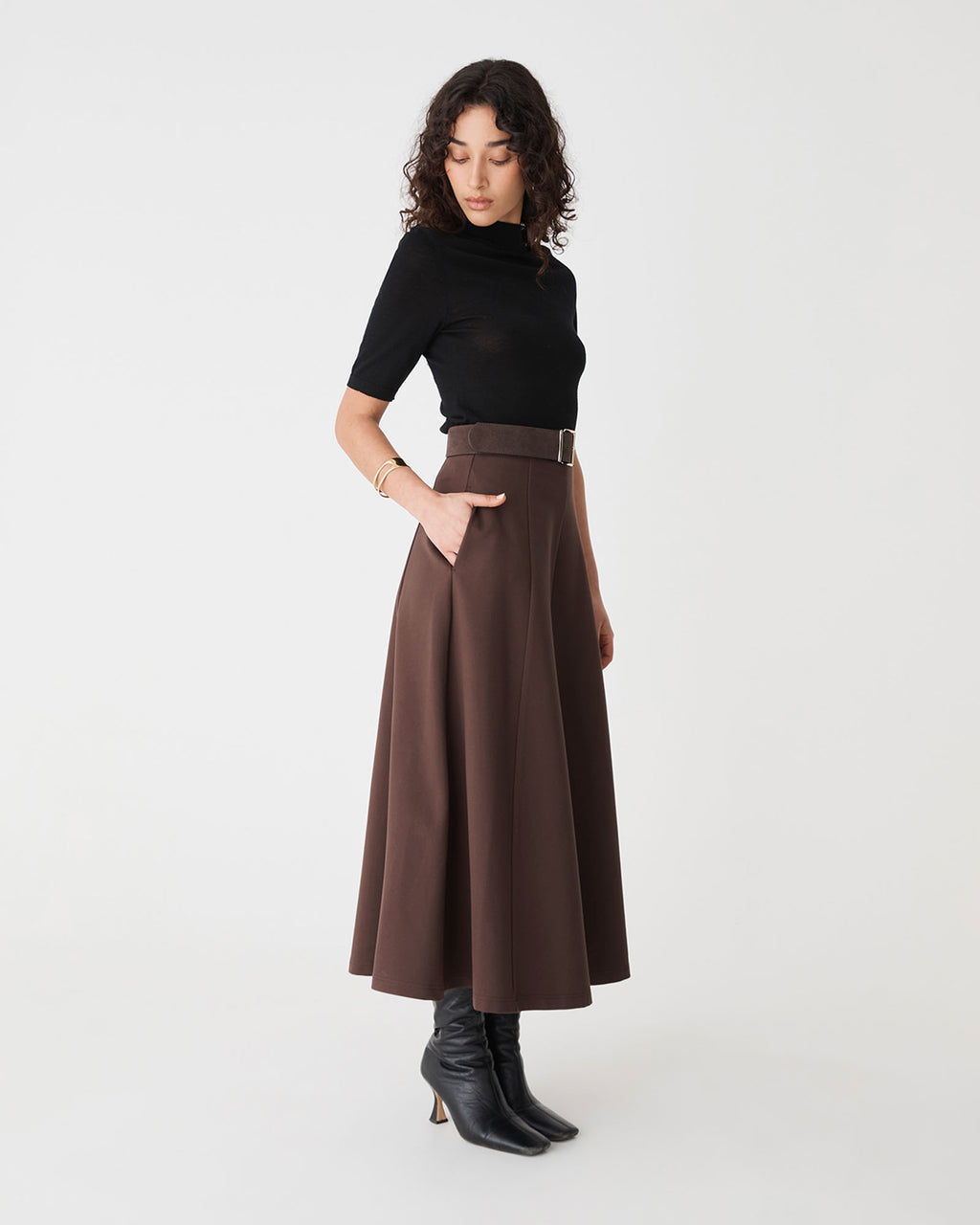 Janice A-Line Ponte Skirt