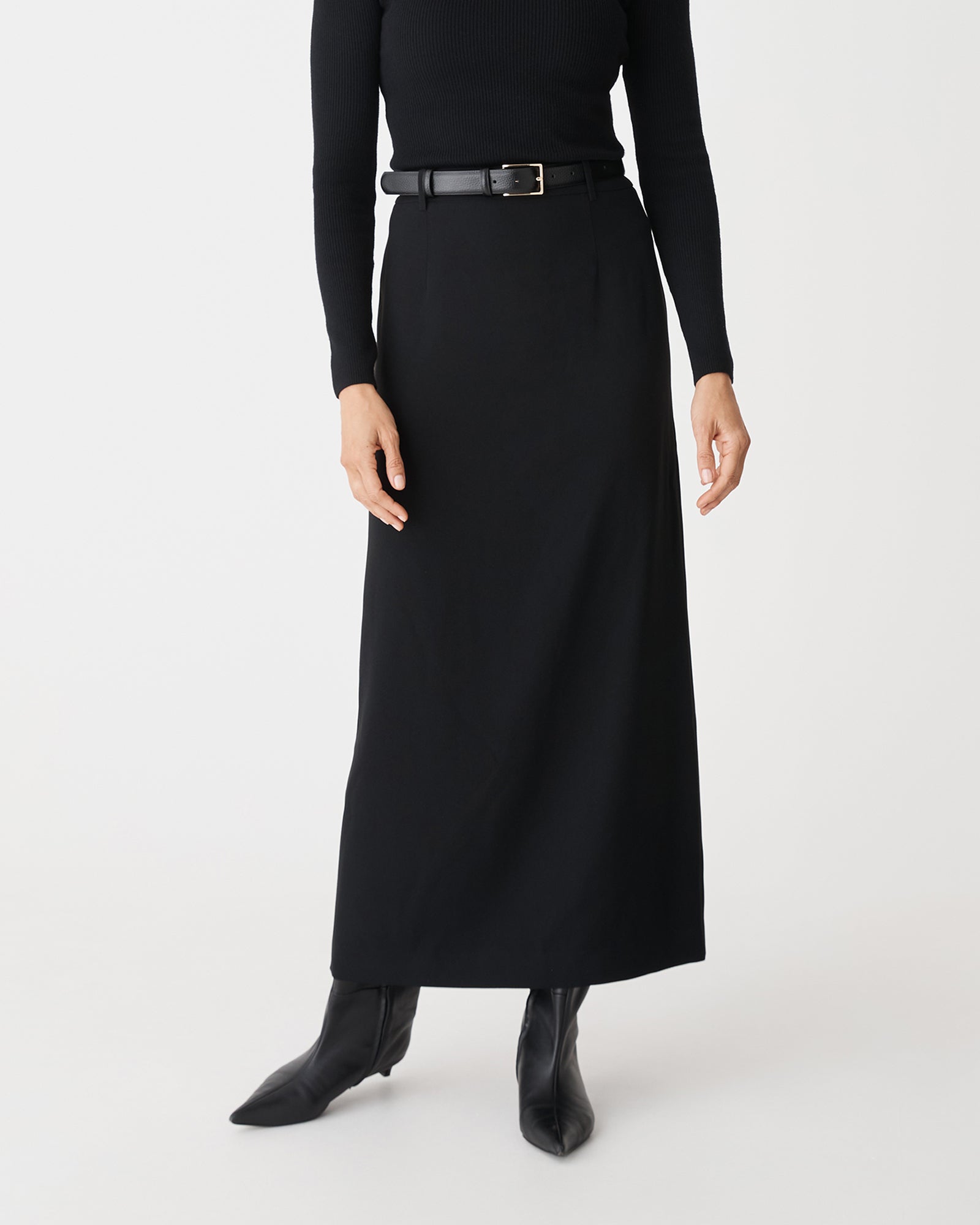 Kaitlyn Crepe Column Skirt
