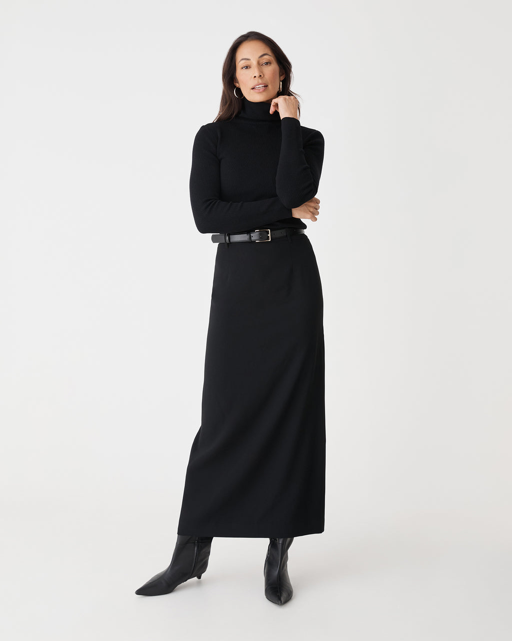 Kaitlyn Crepe Column Skirt