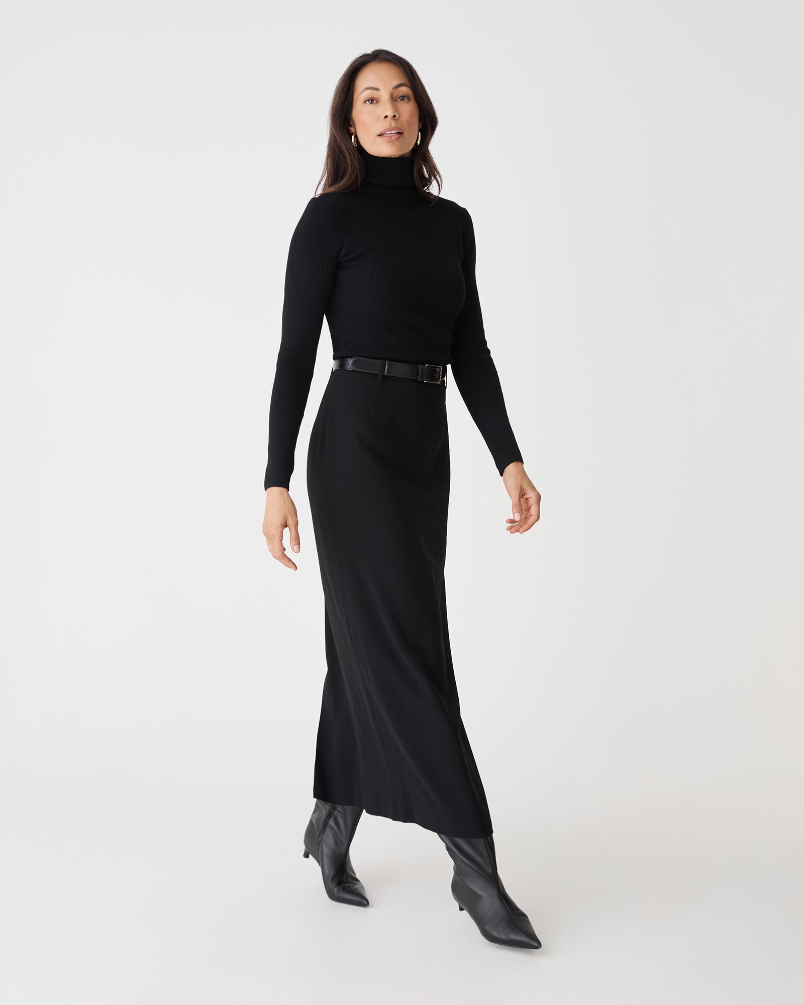Kaitlyn Crepe Column Skirt