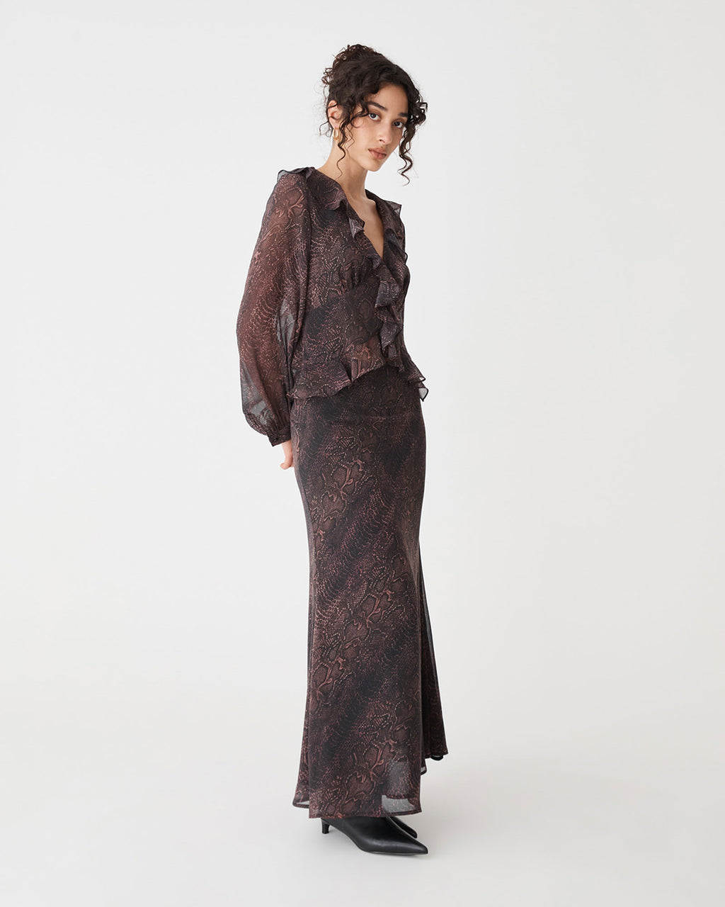 Sonia Snake Maxi Skirt