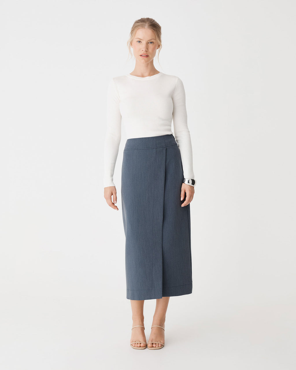 Lydia Faux Wrap Skirt