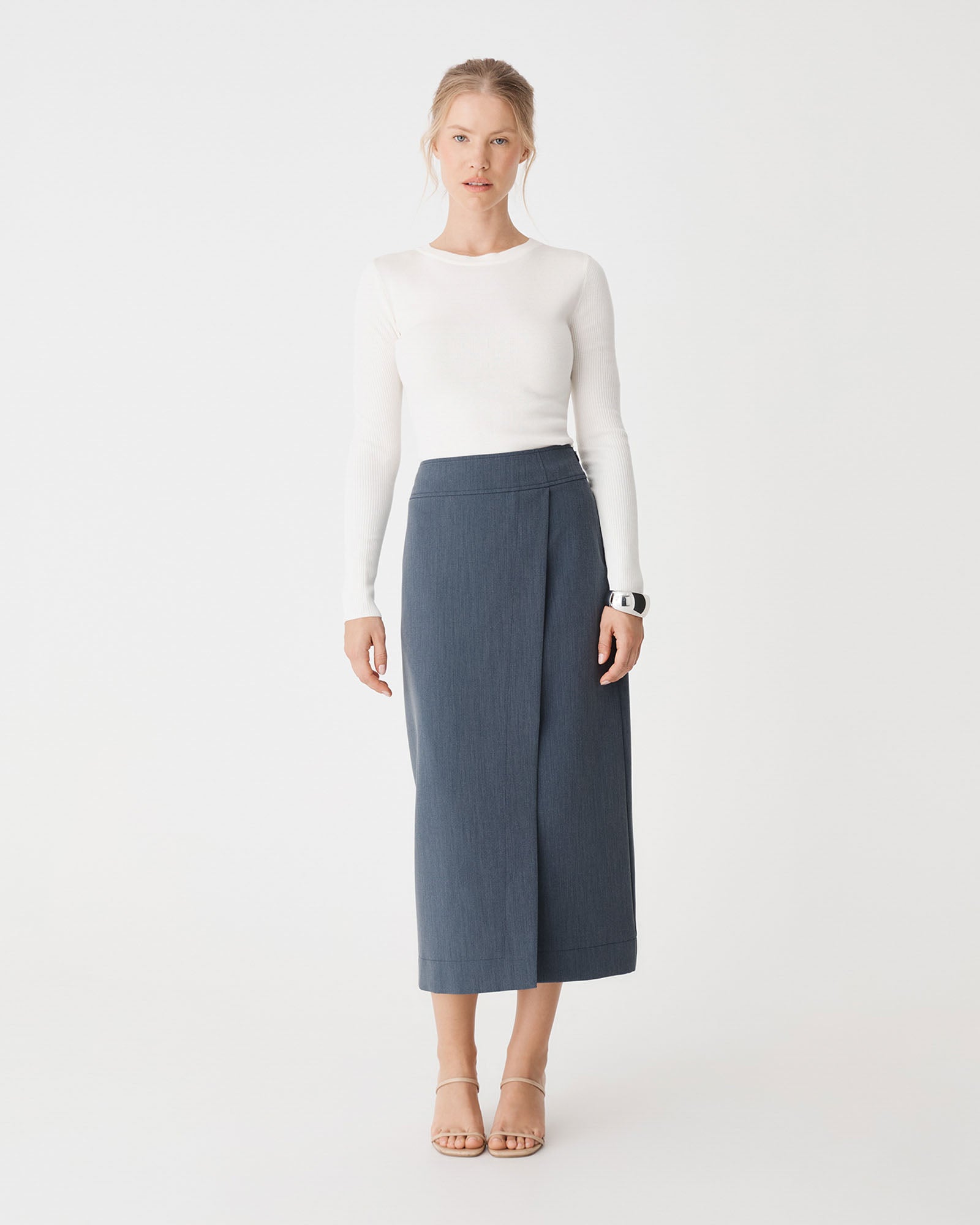 Lydia Faux Wrap Skirt