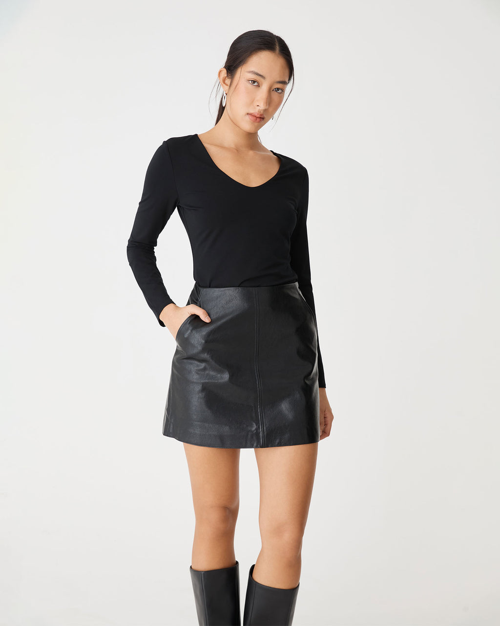 Shay Faux Leather Mini Skirt
