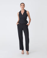 Layla Collared Wrap Top