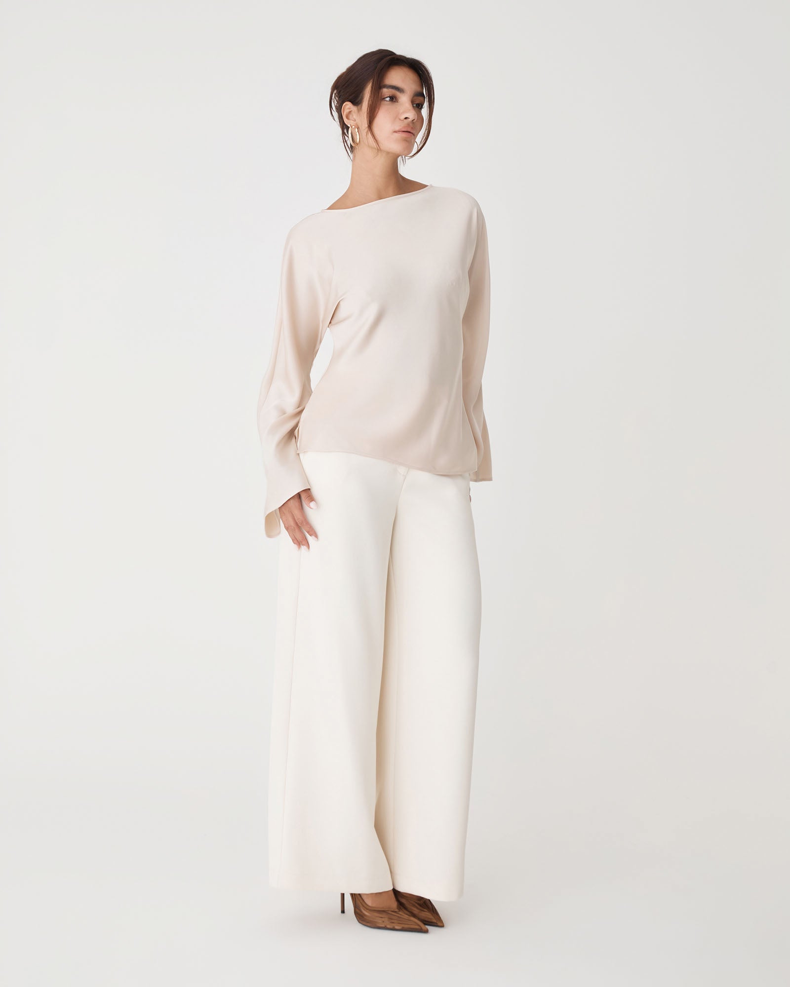 Asma Satin Bias Top