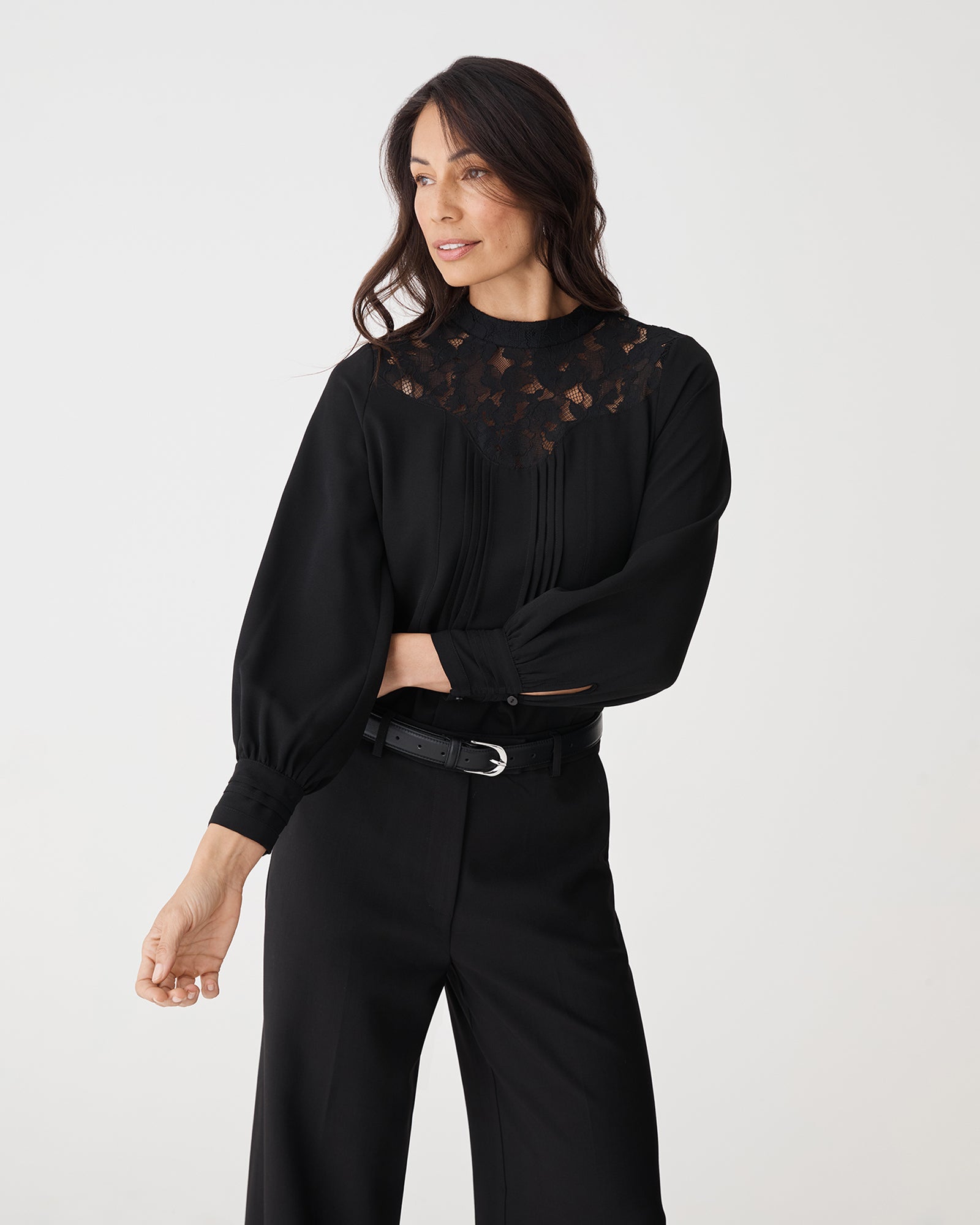 Fiora Lace Yoke Blouse