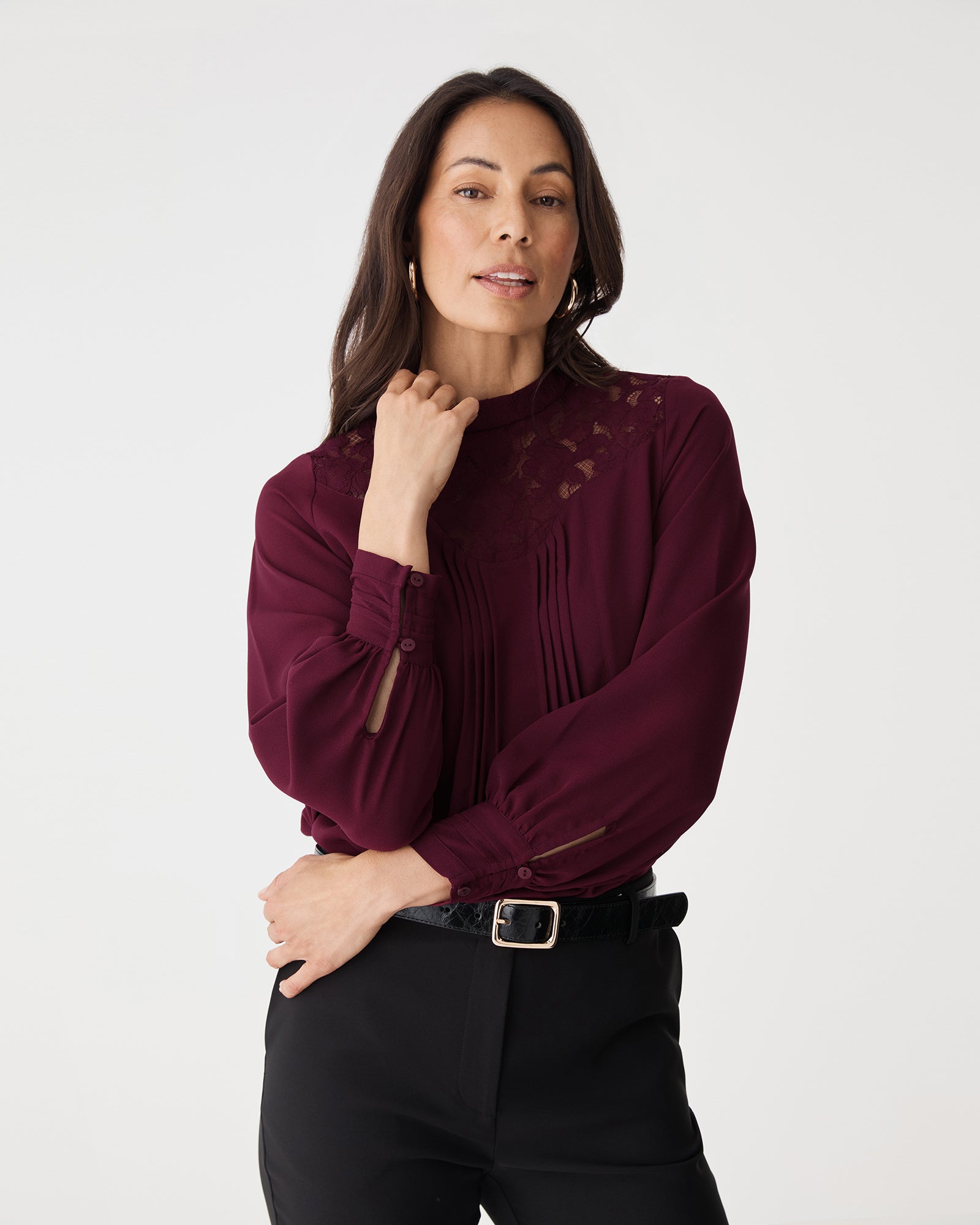 Fiora Lace Yoke Blouse