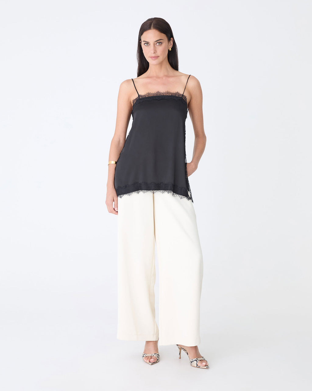 Cleo Lace Trim Satin Camisole