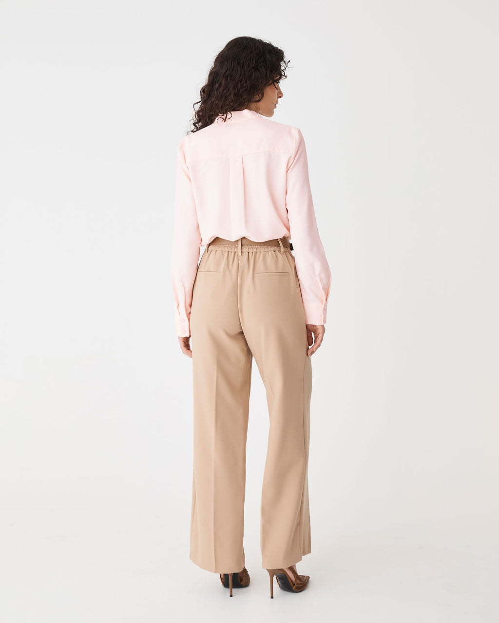 Claudia Pleat Neck Blouse