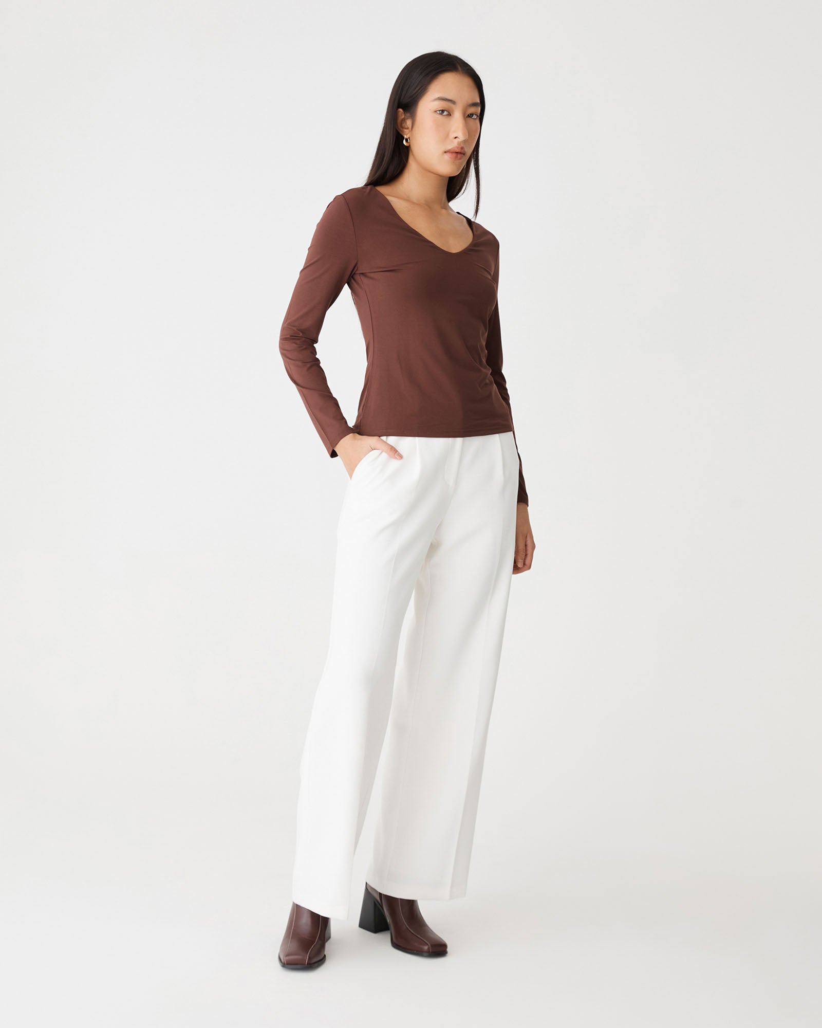 Isla V-Neck Bamboo Top