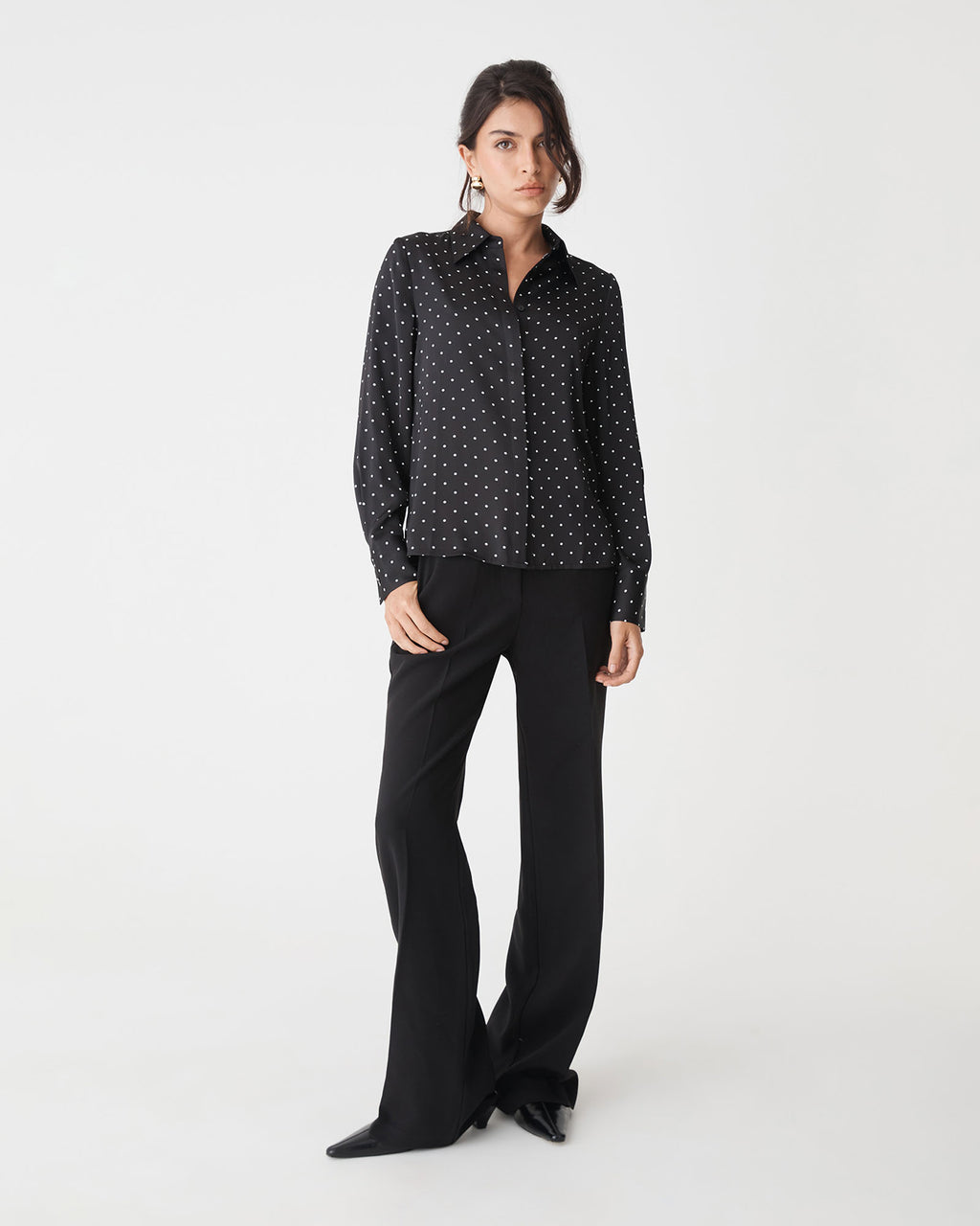 Courtney Satin Spot Shirt