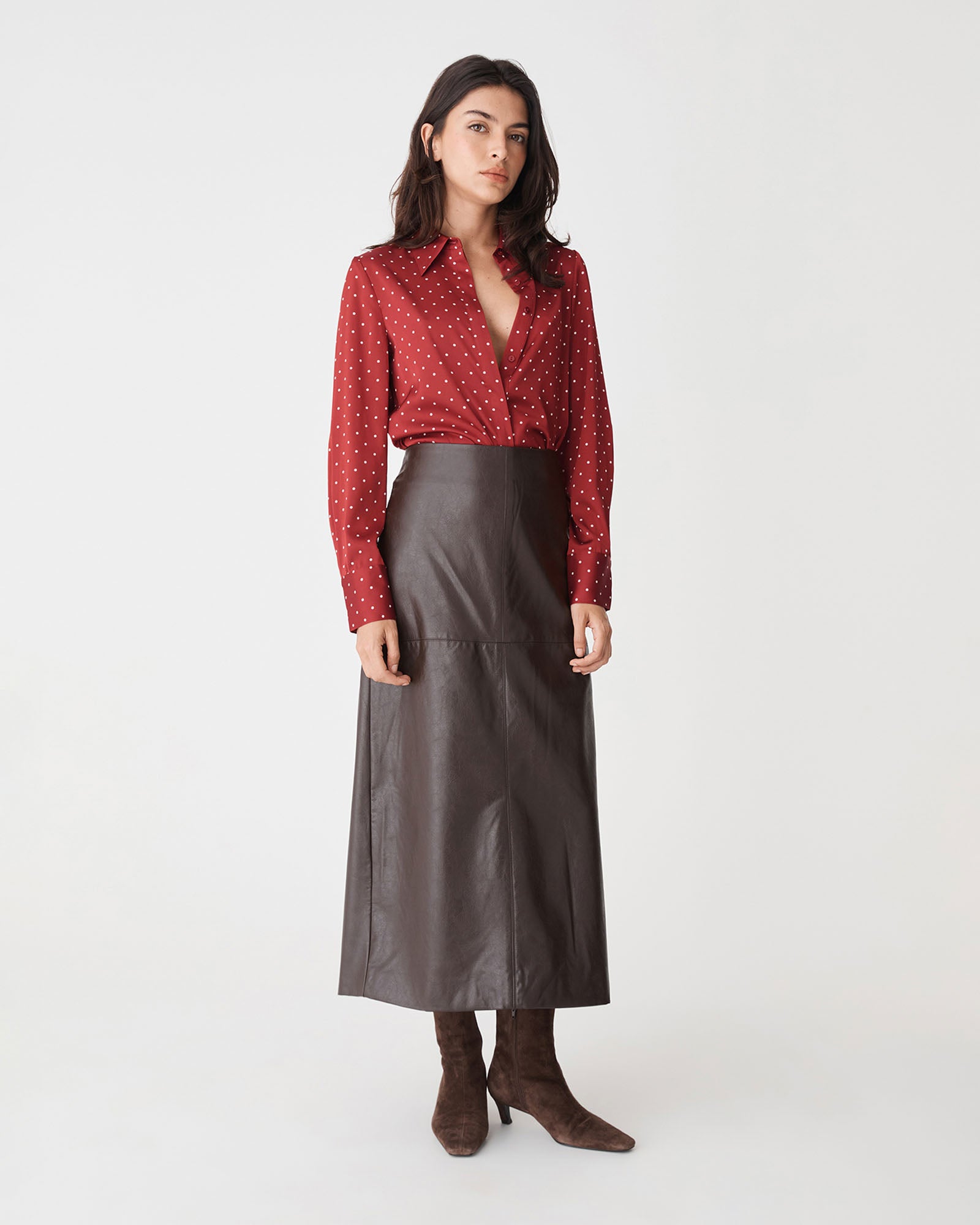 Courtney Satin Spot Shirt